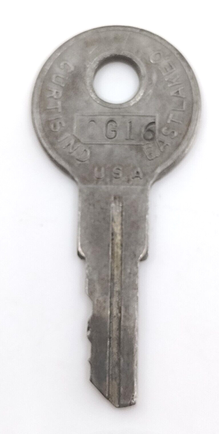 Vintage Key Curtis Ind CG16 Eastlake Ohio Appx 1.75” Replacement Locks Cabinets