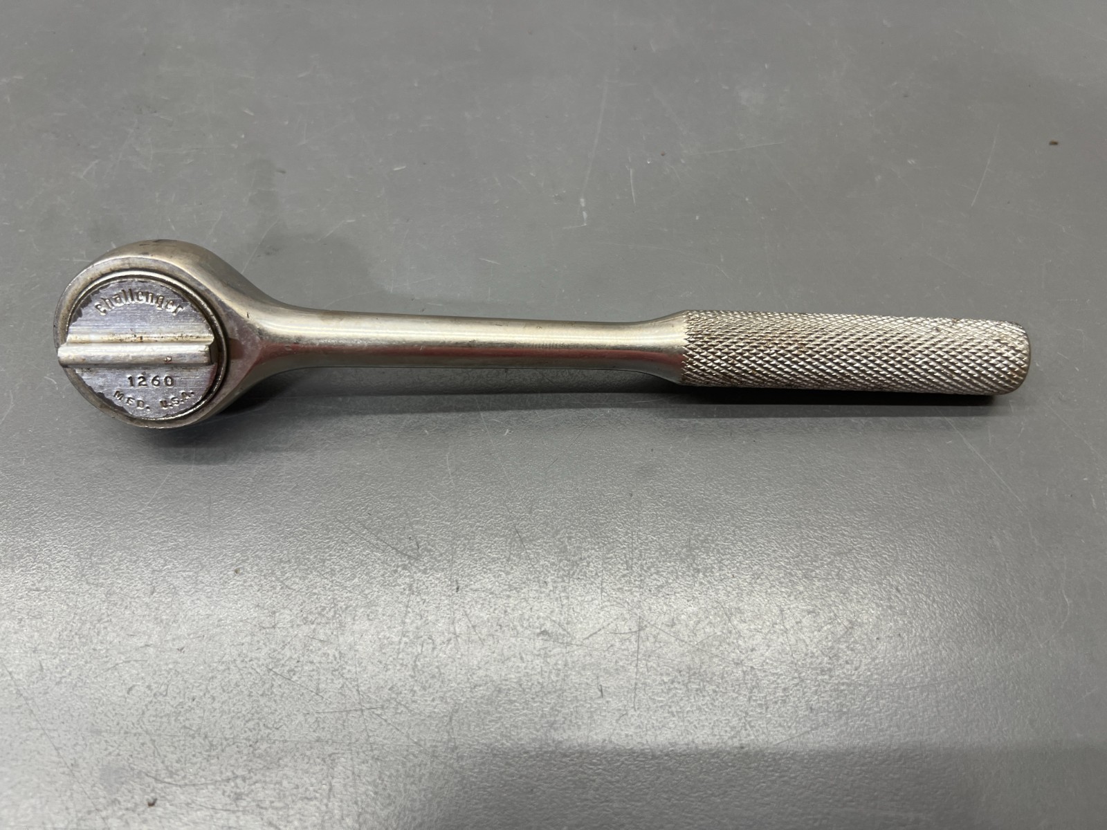 (B) VINTAGE PROTO CHALLENGER 1260 3/8″ DRIVE KNURLED RATCHET – USA