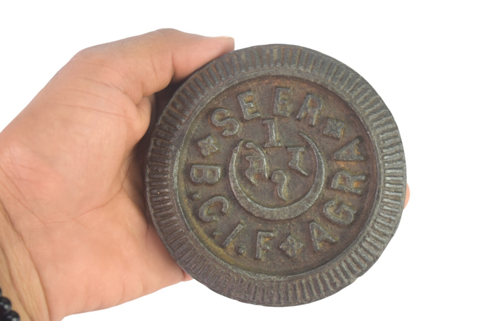 Iron Weight scale – 1 Iron Seer – Old Times Measuring unit Unique decor G15-302