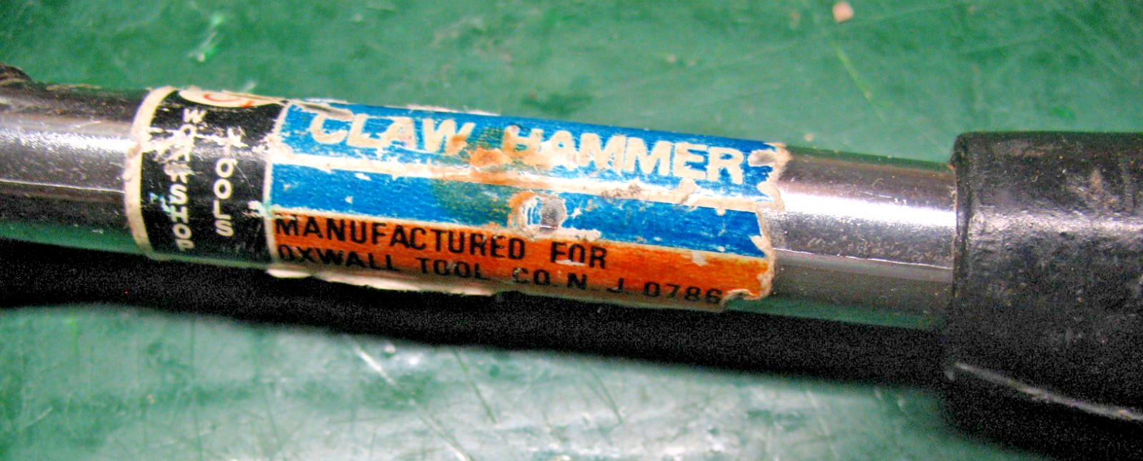 WOODSHOP TOOLS CLAW HAMMER 10 oz MFG FOR OXWALL TOOL CO. MADE IN KOREA