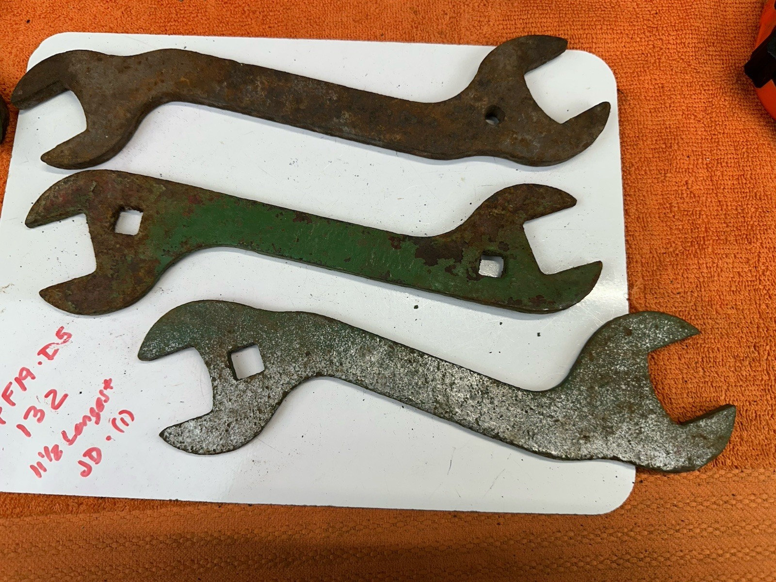 LOT #133 Vintage 3 Old WRENCH WRENCHES Farm Tractor Ag JOHN DEERE JD Equipment
