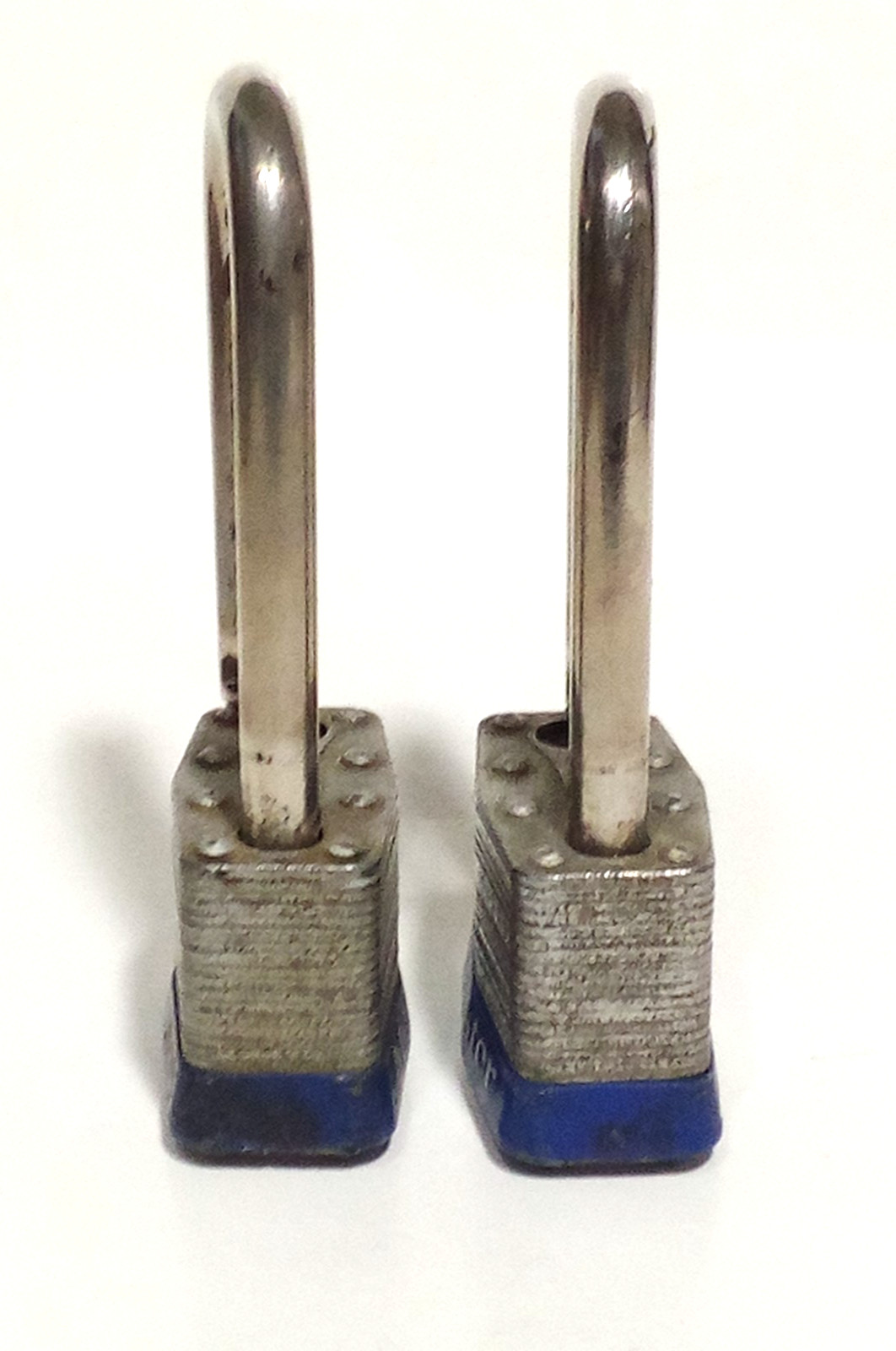 Lot of 2 Master Lock Padlocks #5 ~One Key~ Keyed Alike ~ Used