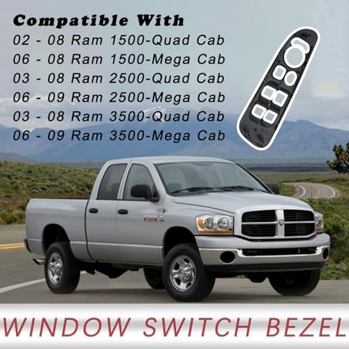 Gray Master Power Door Window Switch Bezel Front Driver Side | for Left Grey