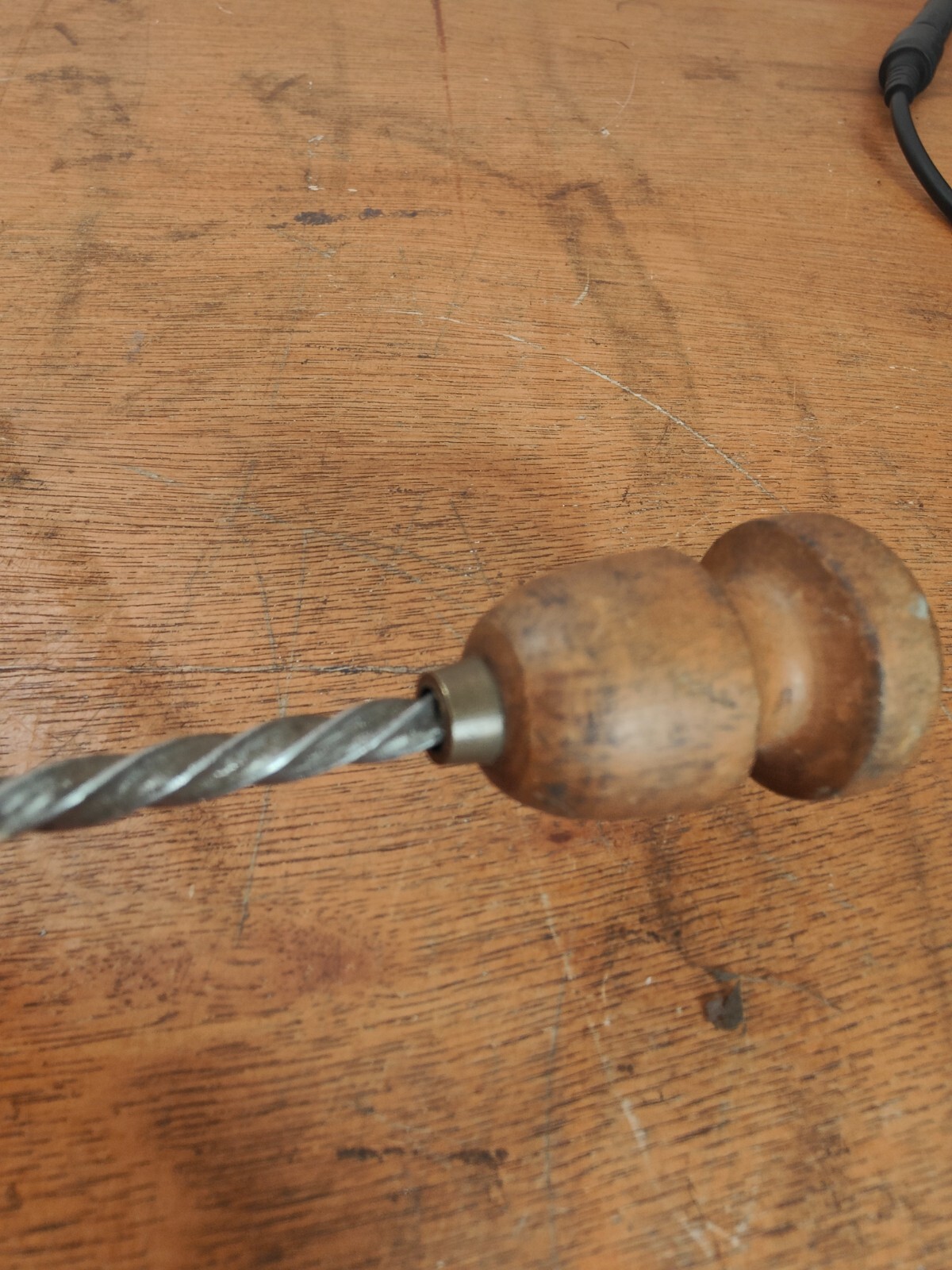 Vintage Hobbies Brass & Steel Archimedes Hand Drill, Old tool Foreign Stamp 24cm