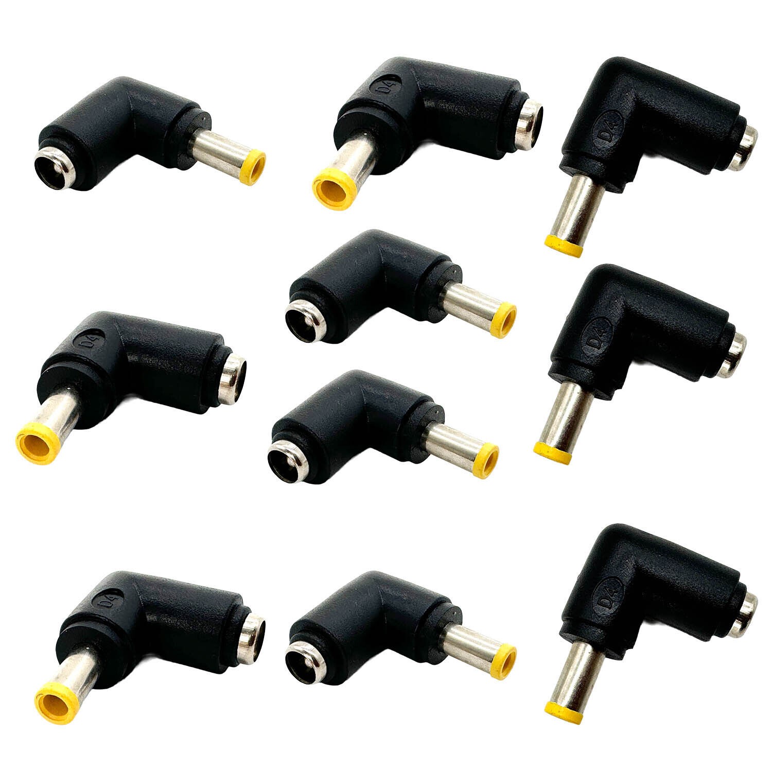 10x DC Power 5.5mm x 2.1mm Female To 5.0mm x 3.0mm Male Pin Right Angle Adapter