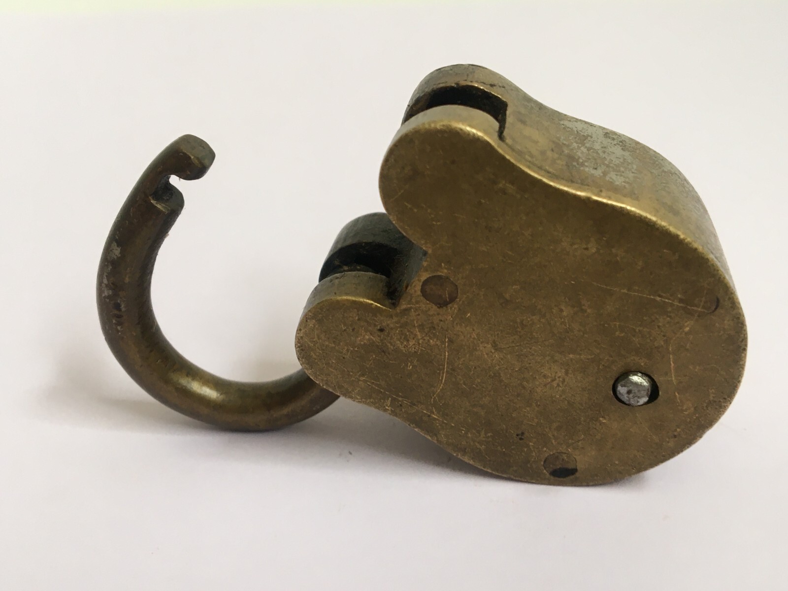 Vintage Lock Solid Brass Padlock Strong Safely Collectible Decoration 4 Levers