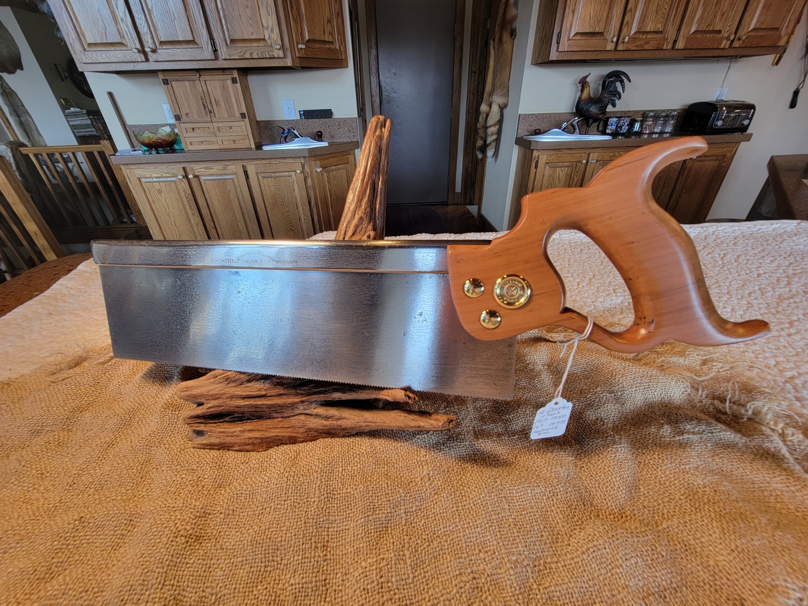 Vintage Antique DISSTON 14″ BACK SAW 14 TPI 1917-1940. Sharp. Excellent
