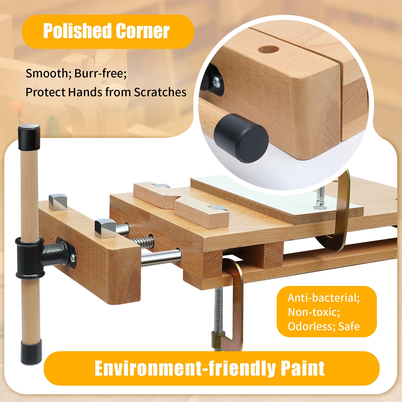 Wood Bench Vise Woodworking Woodworker Bench Vice Quick Release Good USA