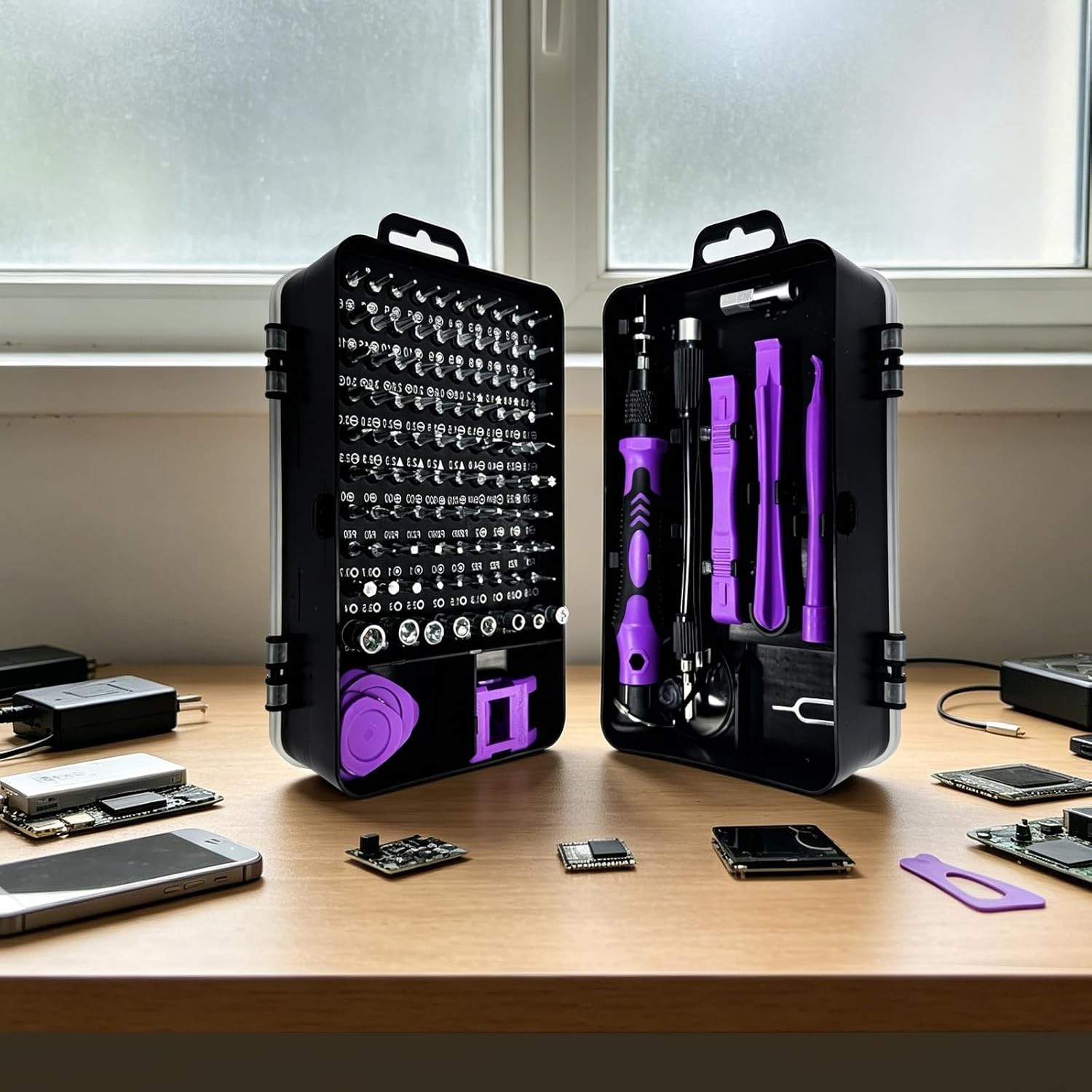 115 in 1 Electronics Repair Kit, Magnetic Phone Repair Tool Kit, Screwdriver Set