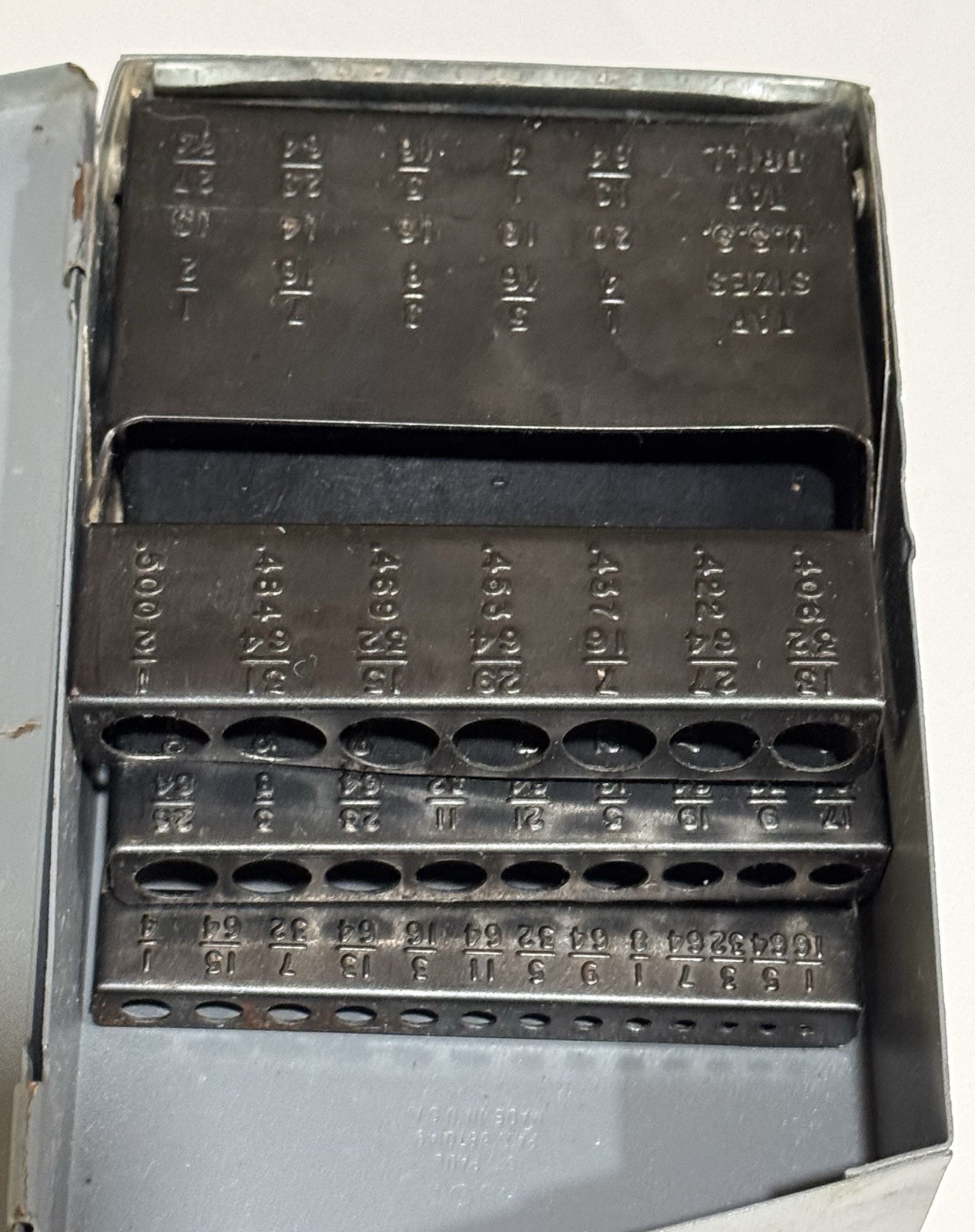 HUOT Drill Index Set 26 Steel Bits Metal Case St. Paul Made In USA