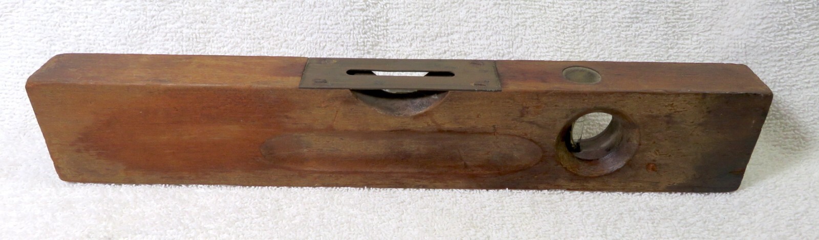 Vintage Bedortha Bros 14” Wood & Brass Level Glass Sight