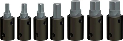 1/2Inch Drive 7 PCS Set- Hex Bit Imp. Sockets w/Std. Bit, 1/4Inch – 5/8Inch