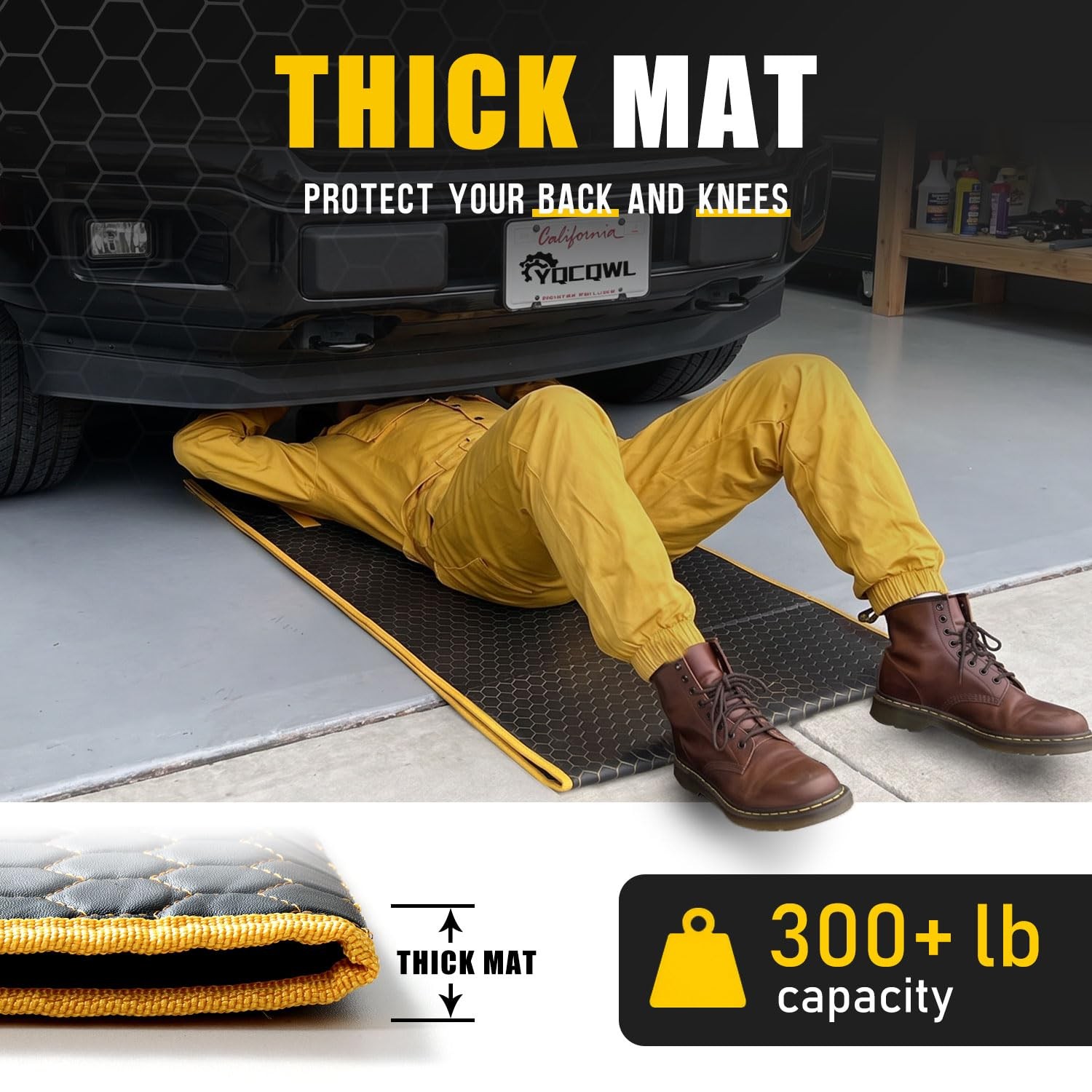 Magic Rolling Creeper Mat Portable Mechanics Garage Padded Under Car Repair Mat