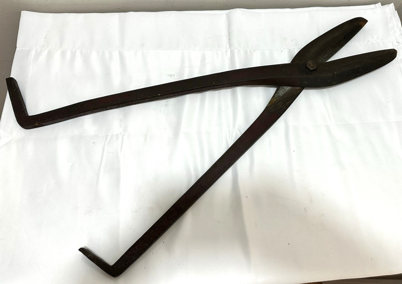VINTAGE 28″ PECK, STOW & WILCOX, Anvil Mountable BENCH SHEARS PEXTO BLACKSMITH