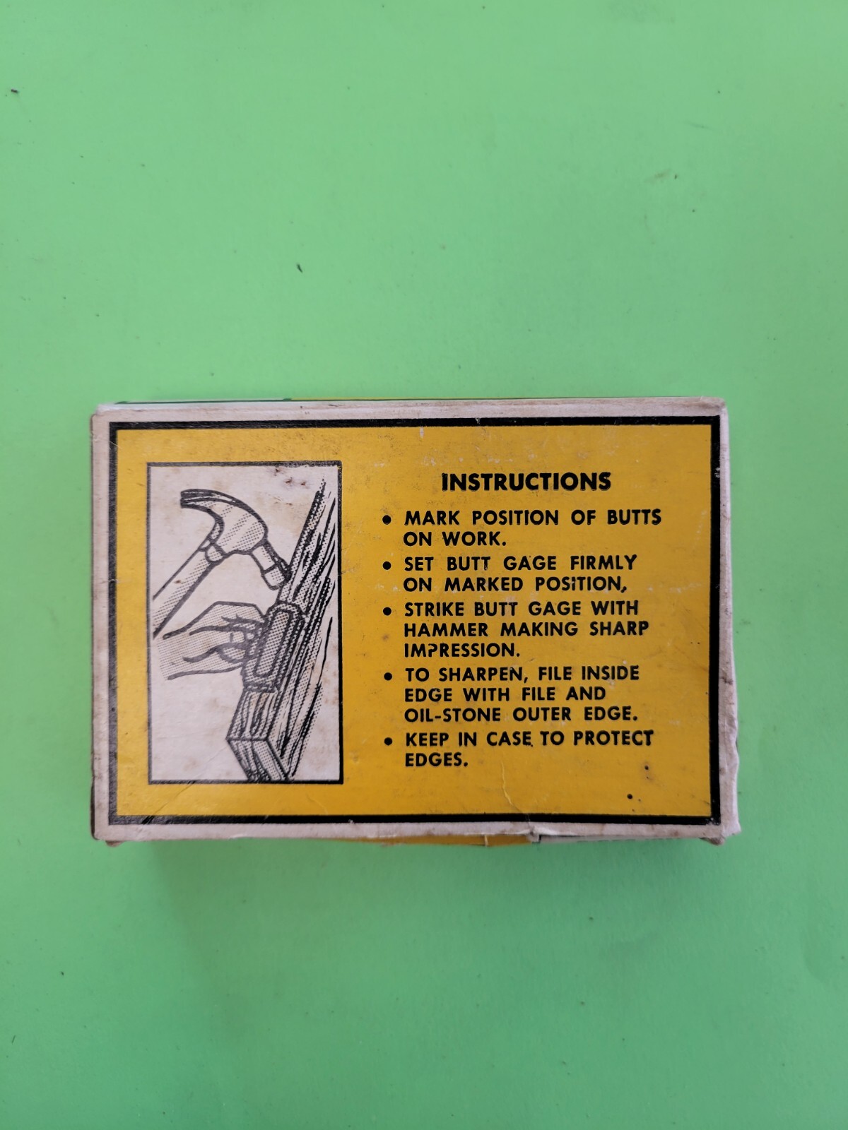 Vintage General Jiffy 3” Butt Gage # 823-3” w/ Case In Original Box