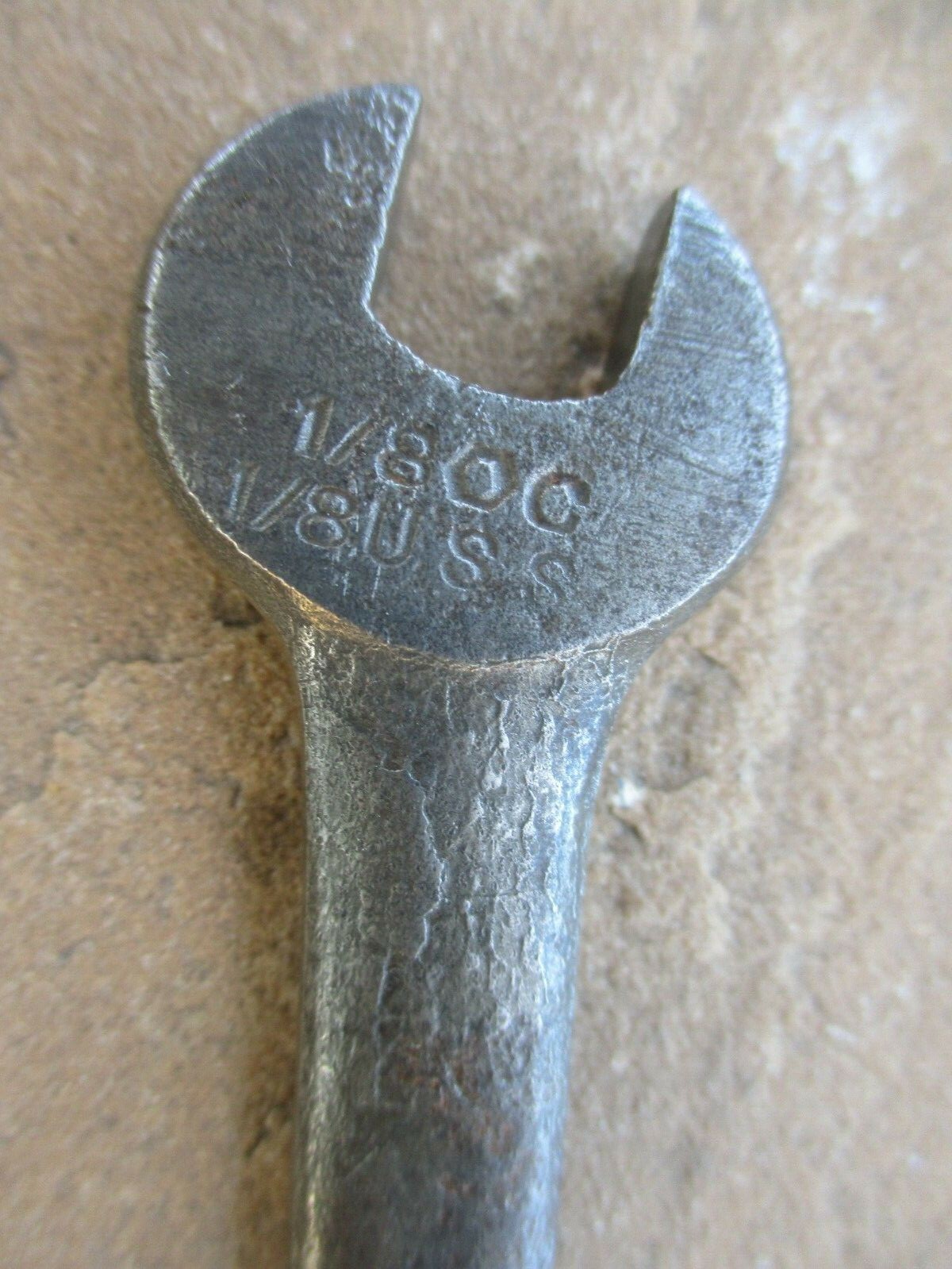 BILLINGS 1100A WRENCH 1/4″ X 3/8″ OLD SAE MARKING MARKED 1/8″ USS, MADE IN USA