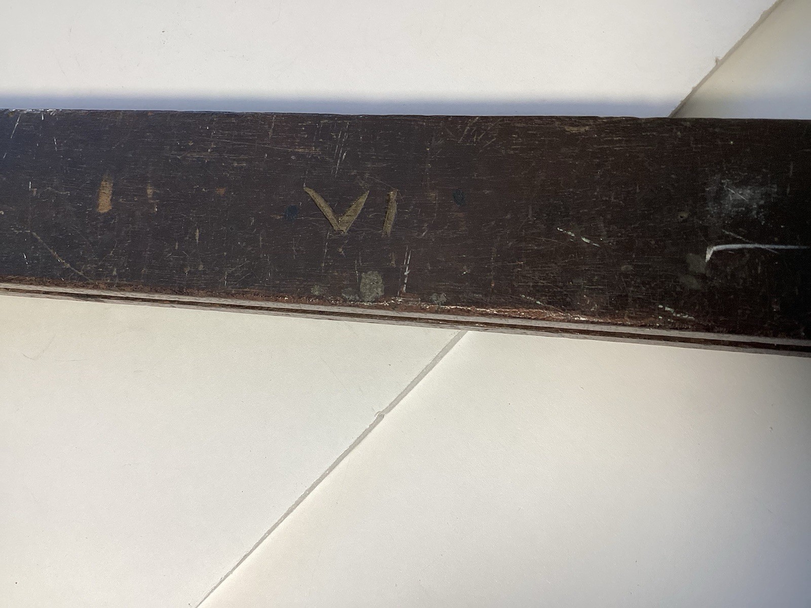 Antique 23” Shipwright Bevel Tool Ebony & Brass Signed J S Eriganza