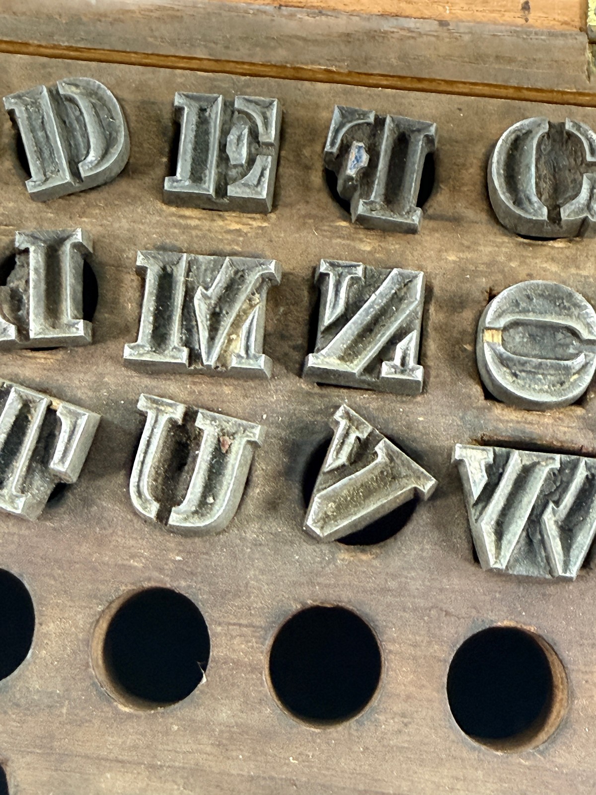 RARE Antique c. 1900 S.M. Spencer Sign Die Punch Stencil Alphabet Set Boston MA