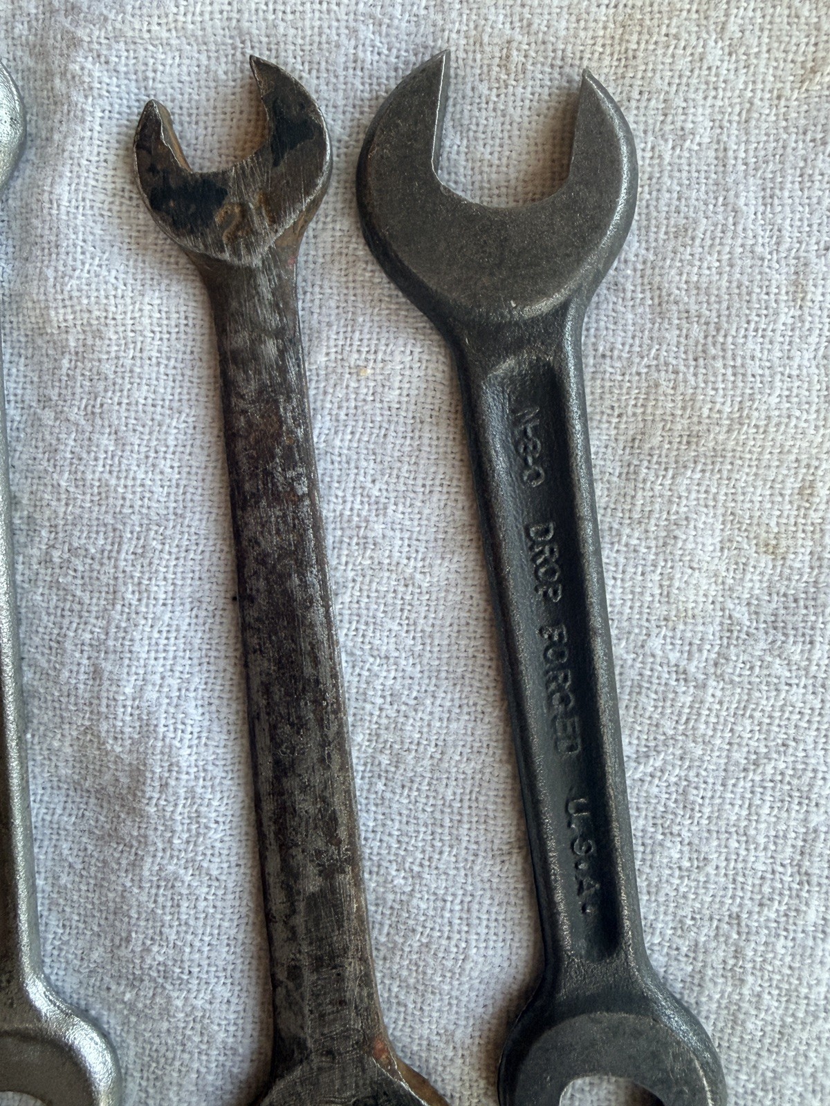 Vintage Lot of 15 Various Sizes and Brands Double Open Ended Wrenches USED