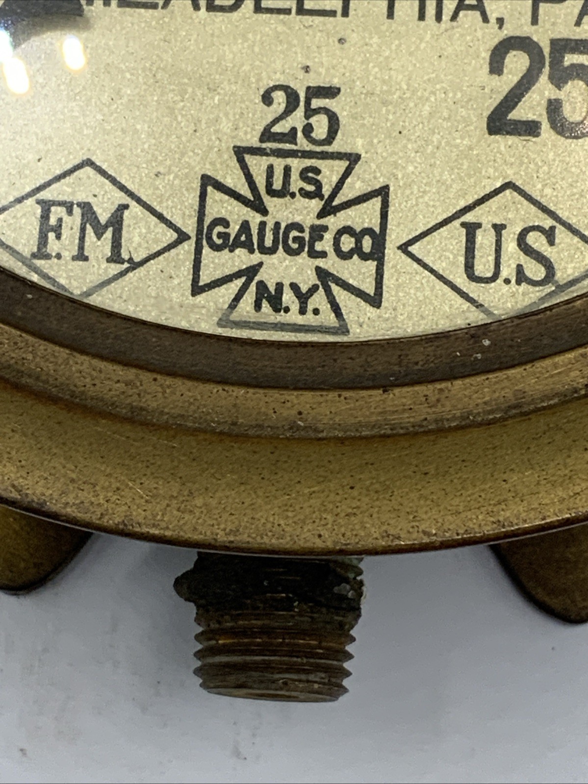 Antique Central Automatic Sprinkler Co 250 PSI U.S. Gauge Co N.Y. USA 5 3/8 1986