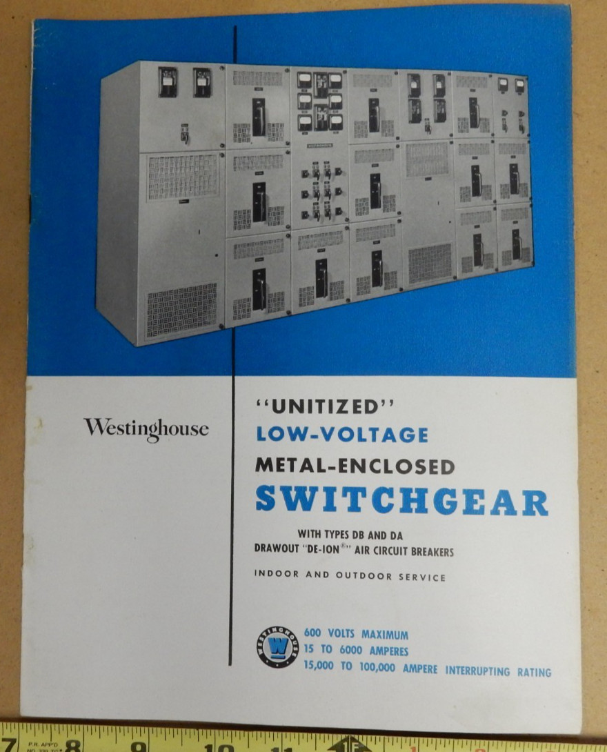 Vintage Mid-Century Westinghouse Electric Corporation Switchgear Catalog