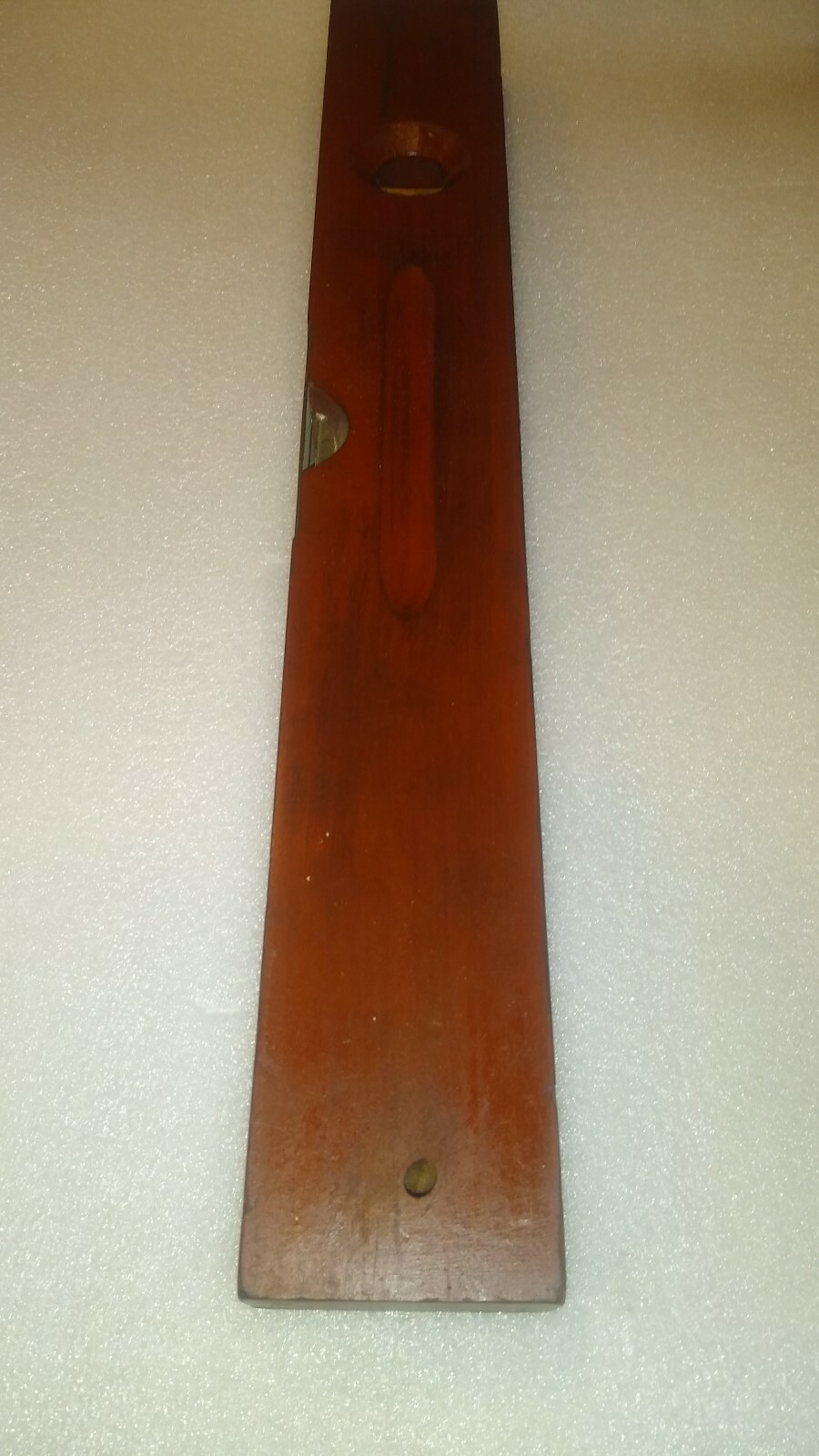 Antique Wood 2-Vial Carpenters Level made by SOLAR MFG in USA 18″ long