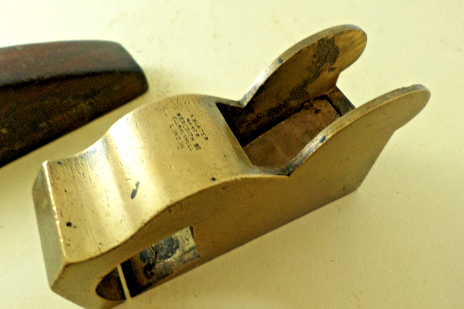 Slater (Clerkenwell), Gunmetal Bullnose Plane, Steel Sole, Good (Ref: 24TYX)