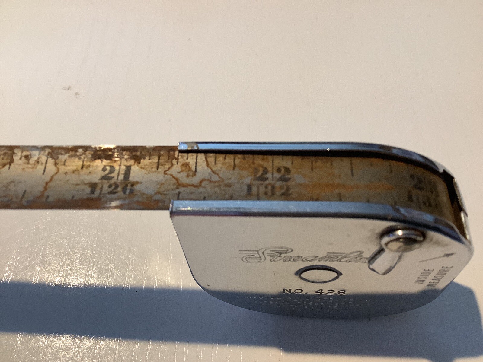 Vintage Master Rule MFG- No 406 Streamline Steel Tape Measure Made In U.S.A