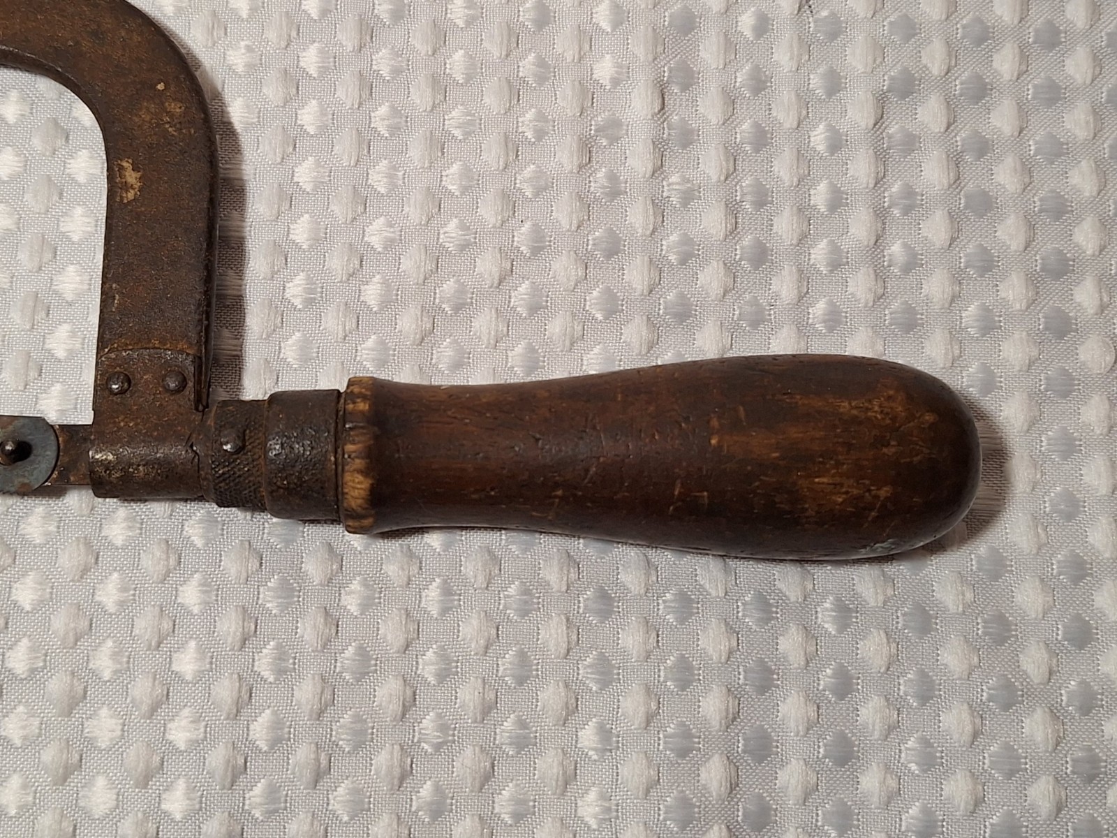 Vintage Antique L S Starrett Co Hacksaw Saw Wood Handle No 146 USA Rare