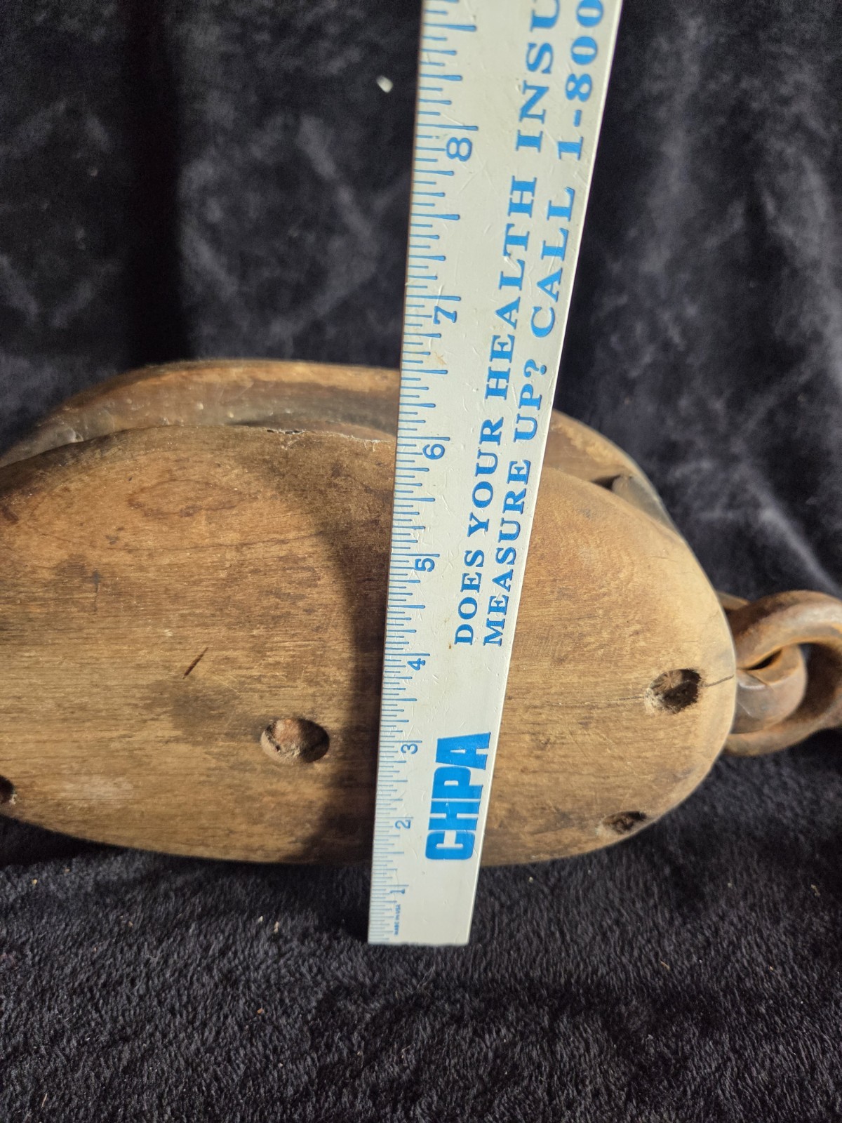 Vintage Antique Wood Steel Pulley – Barn Industrial Primitive Rustic Decor HUGE