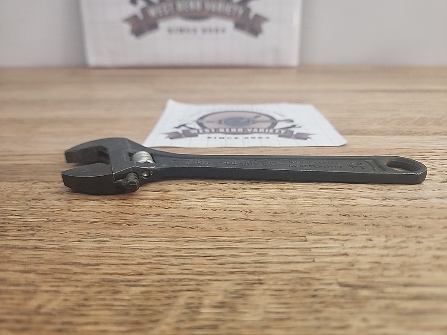 RARE Diamond Co. BLACK 6″ Adjustable Wrench, USA, Industrial Matte Finish