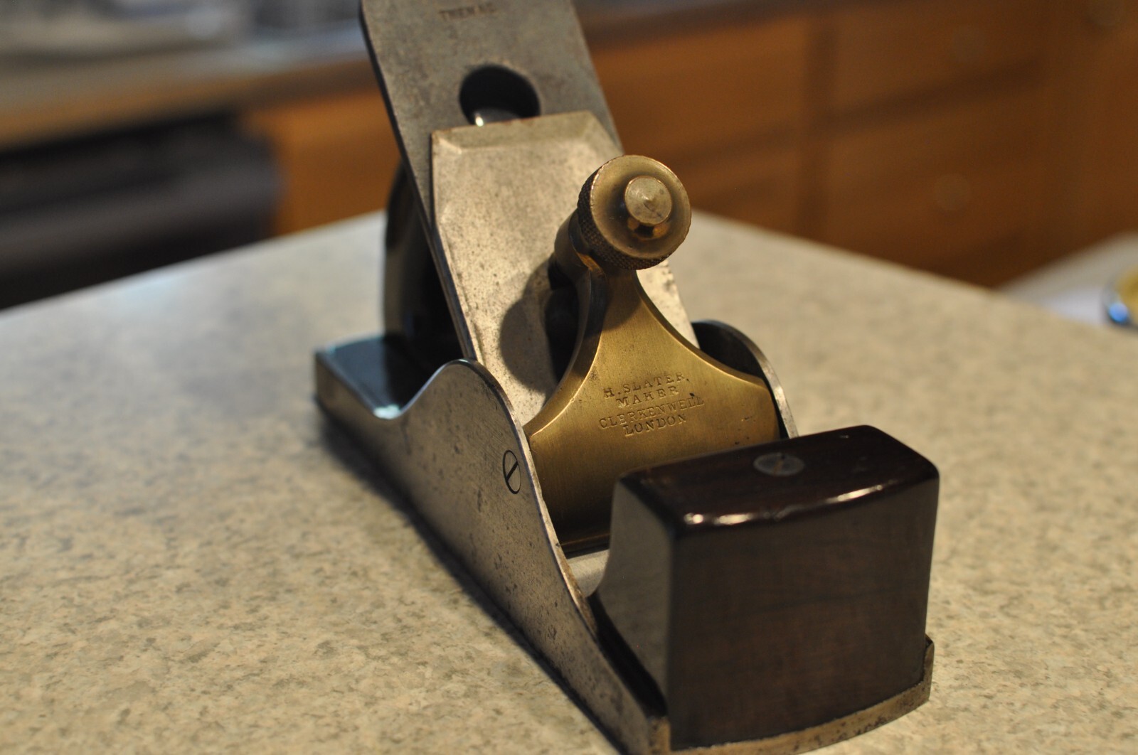 H. Slater of London Ebony infill  plane 8 3/4 inch with Gun Metal adjustment