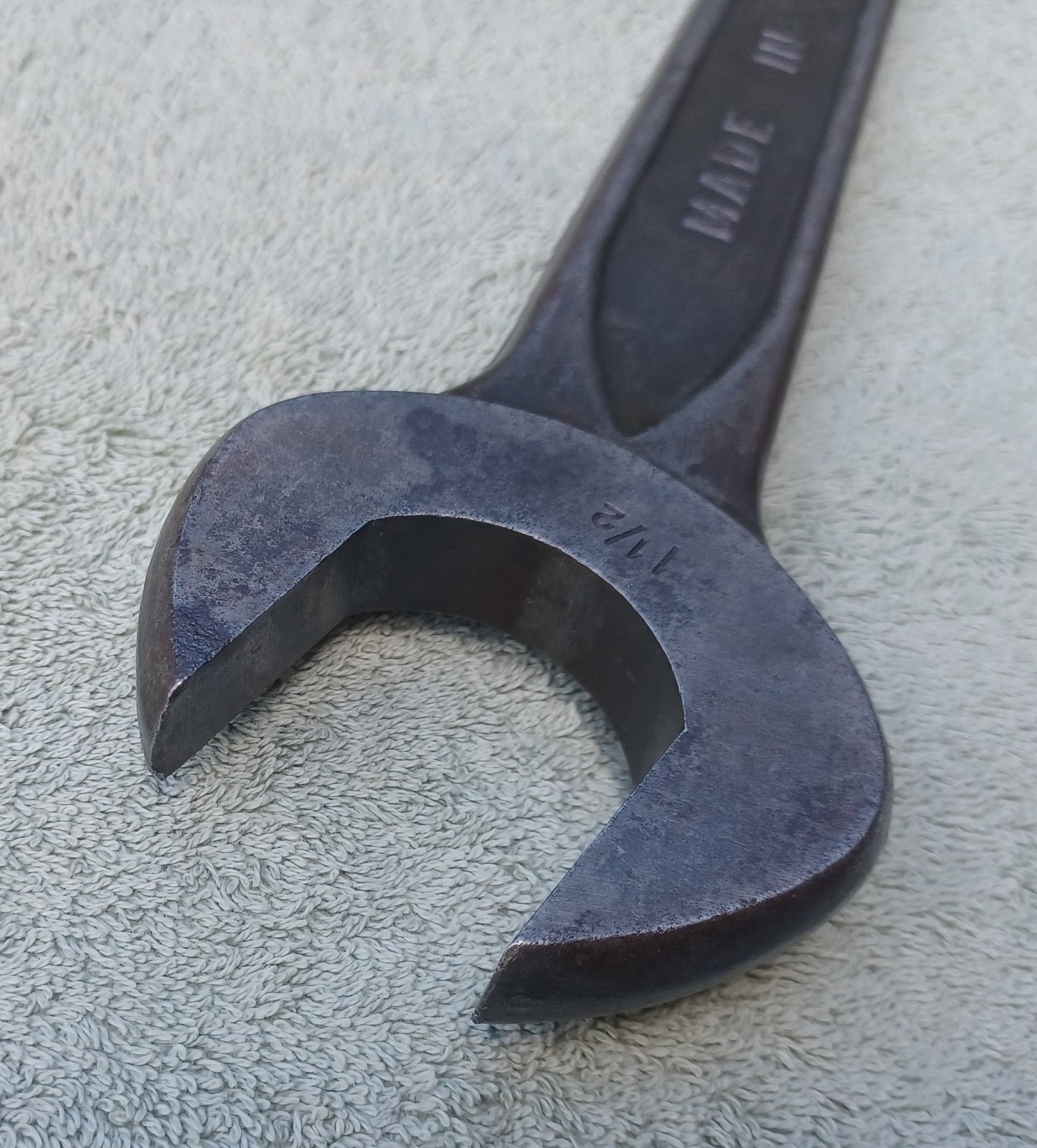 Vintage Forged Select Steel 1-1/4″ x 1-1/2″ Open End Wrench USA