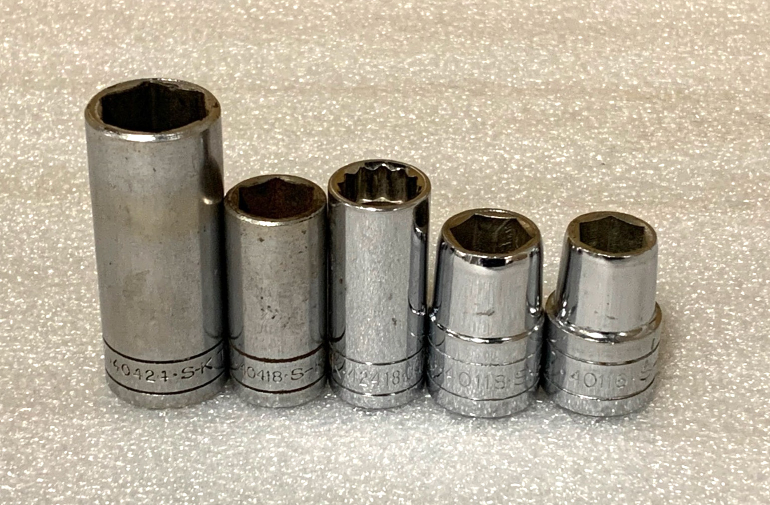 S-K Tools 40424, 40418, 42418, Drive 3/8” & 40118, 40116, Drive 1/2” 6points