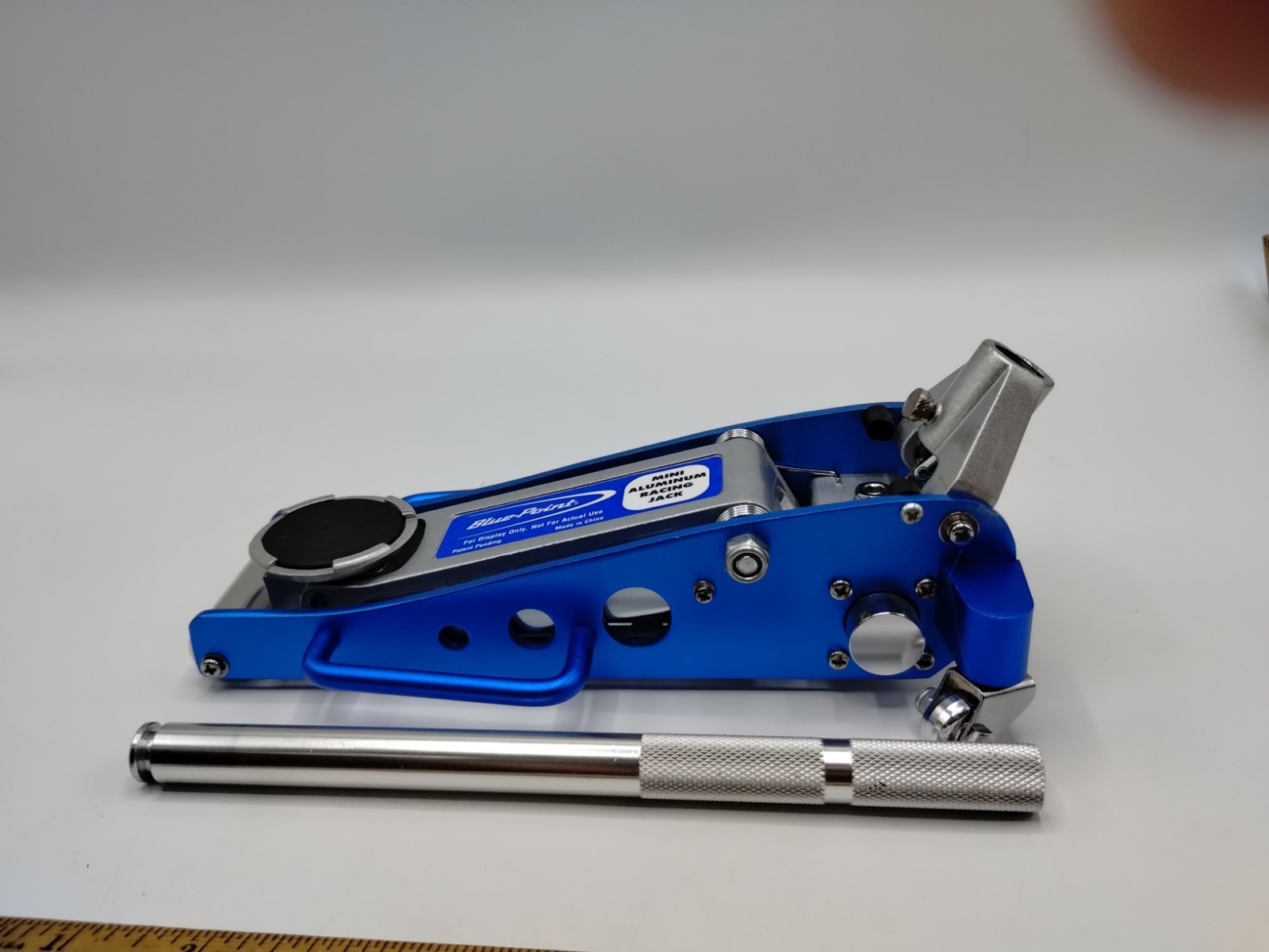 Blue Point Snap On Mini Aluminum Racing Jack Salesman Sample Display