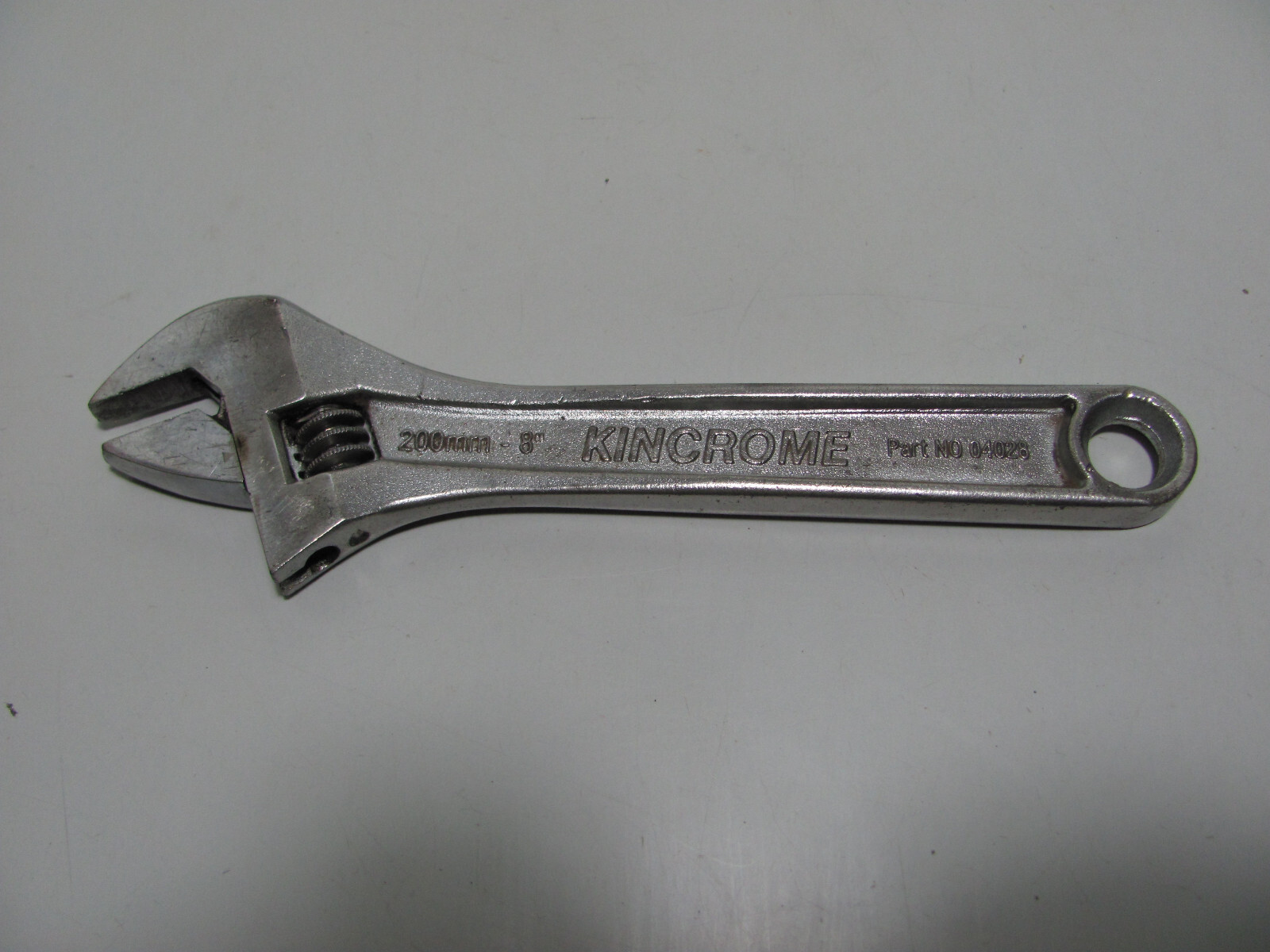 Kincrome Adjustable Wrench 200mm (8″) Part Num 04028 Good Condition As Shown
