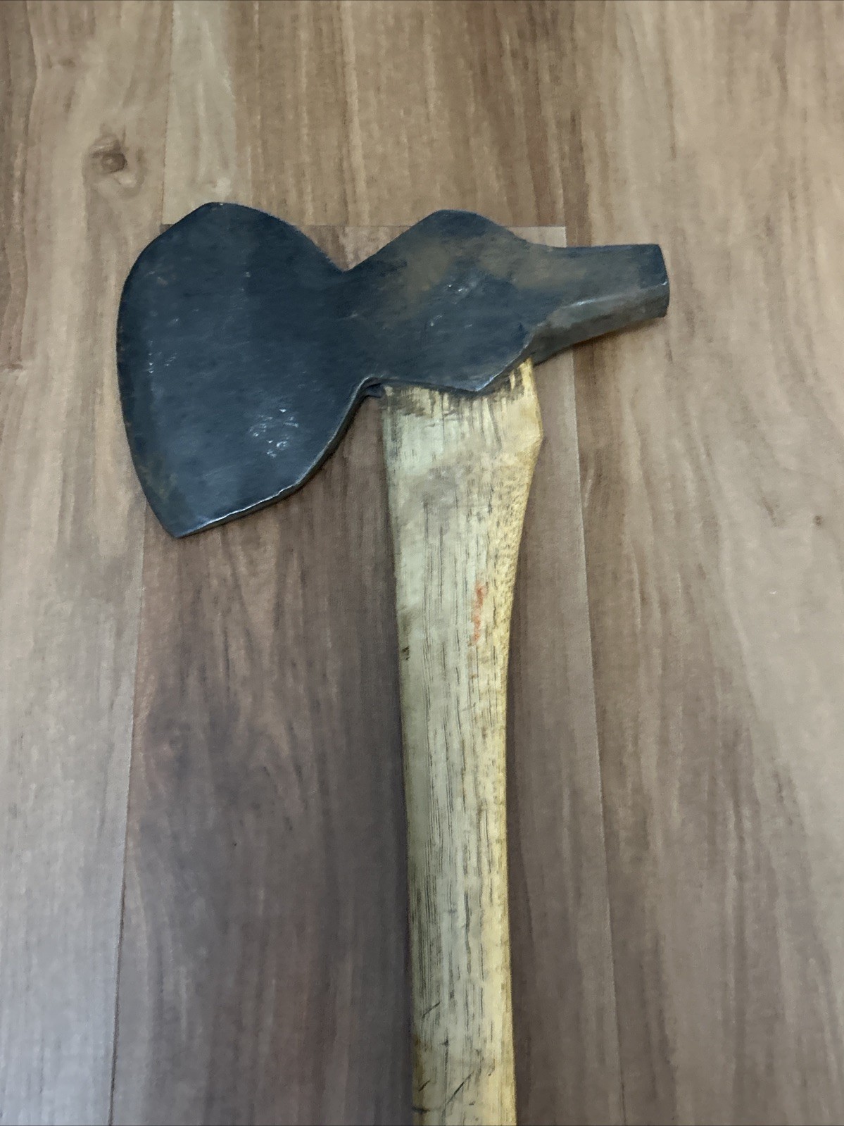 VINTAGE Hatchet AXE Hewing Broad Head 9” Long Blade Tool 35” Handle