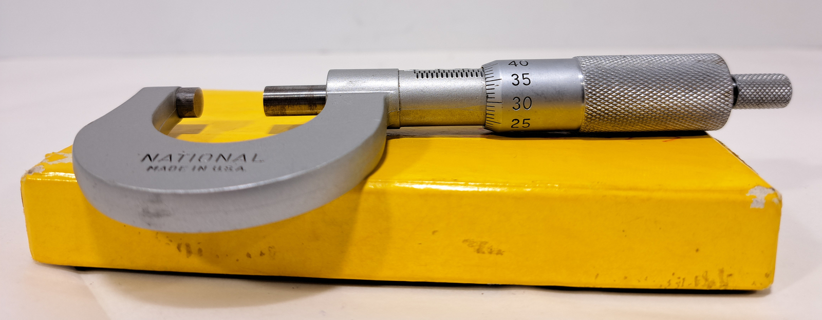 VTG MG National Apprentice MICROMETER 0- 25mm with Original Box & Directions USA