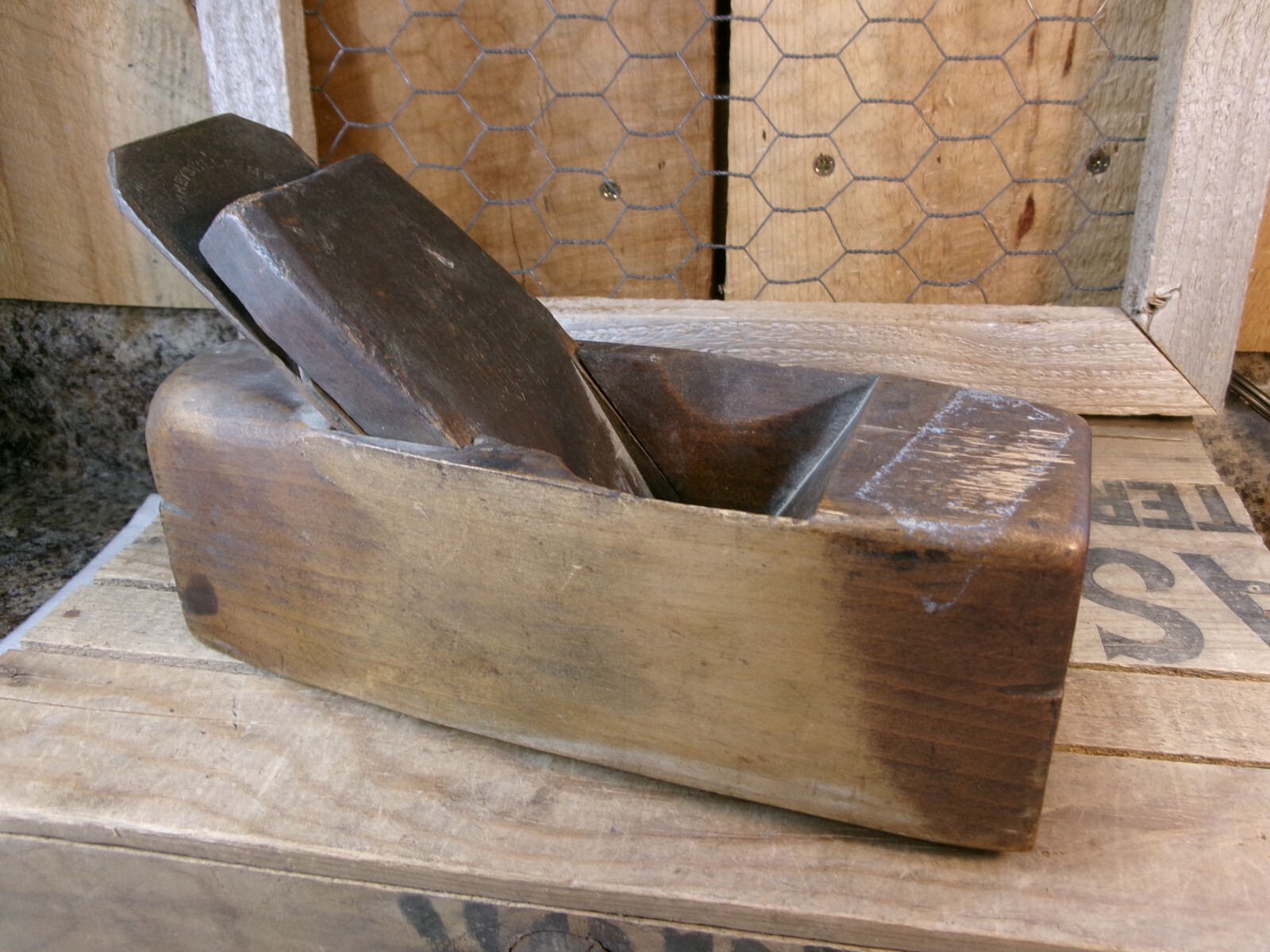 Antique 8″ Humphreysville Mfg Co Wooden Block Plane