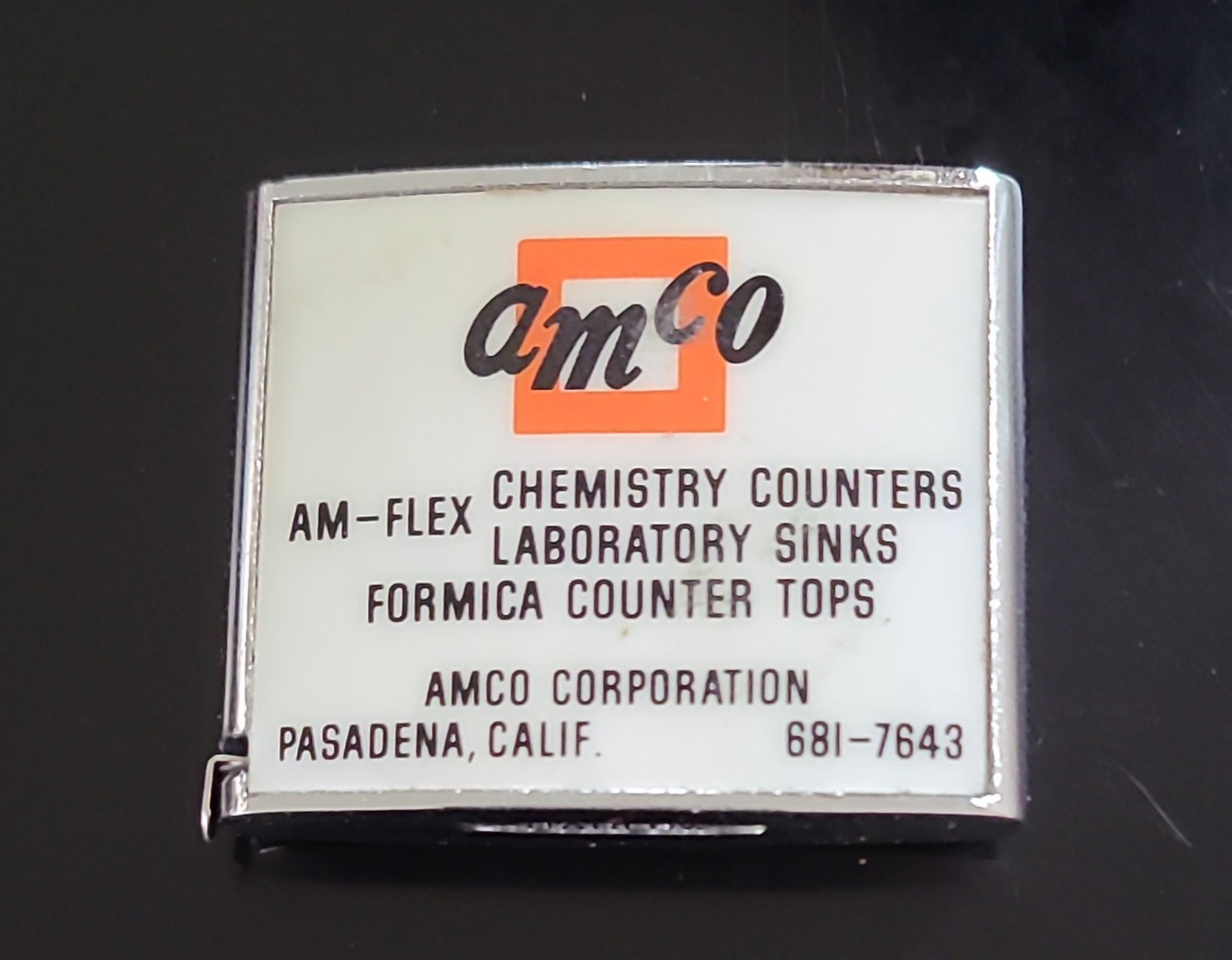 Vintage Amco Corporation Pasadena CA Collectible Barlow Tape Measure