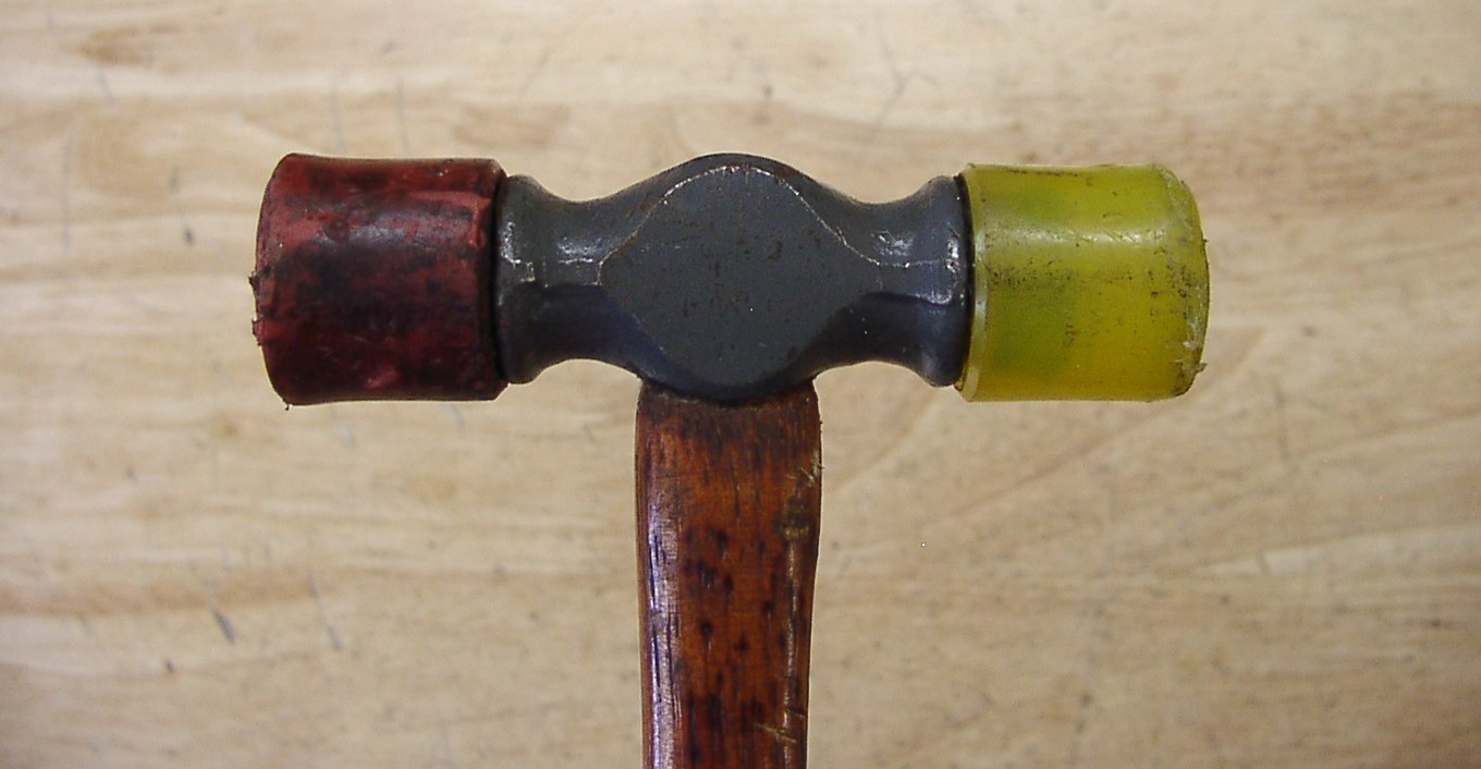 Vintage Craftsman Soft Blow Hammer,3-7/8″ Head,With 1″ Red & Yellow Faces,VGC