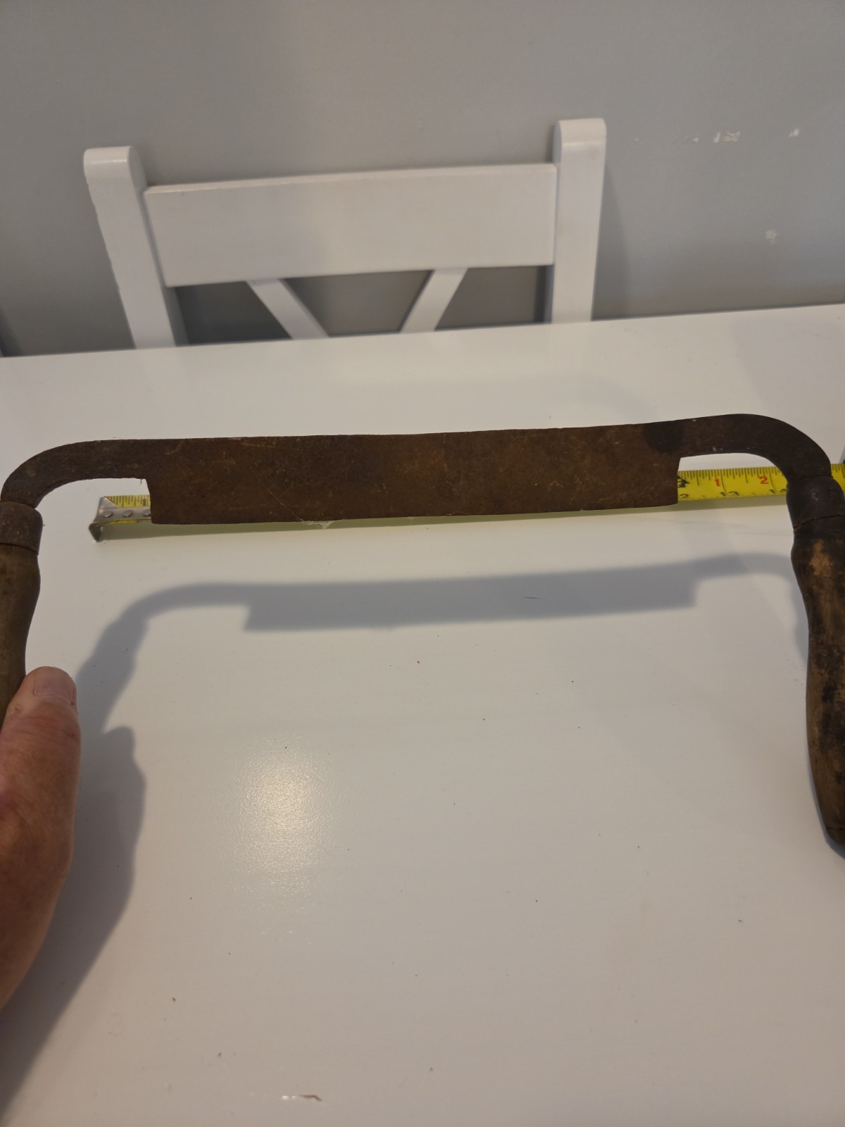 Antique Vintage 8” Draw Knife Drawknife Wood Bark Shaver Scraper 12″ inch wide