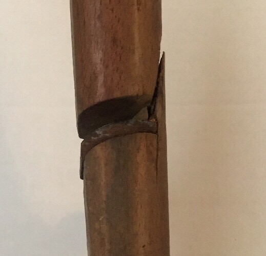 ANTIQUE / PRIMITIVE WOODEN PLANE, 1800’s England/New England? Stamped M. _ R.
