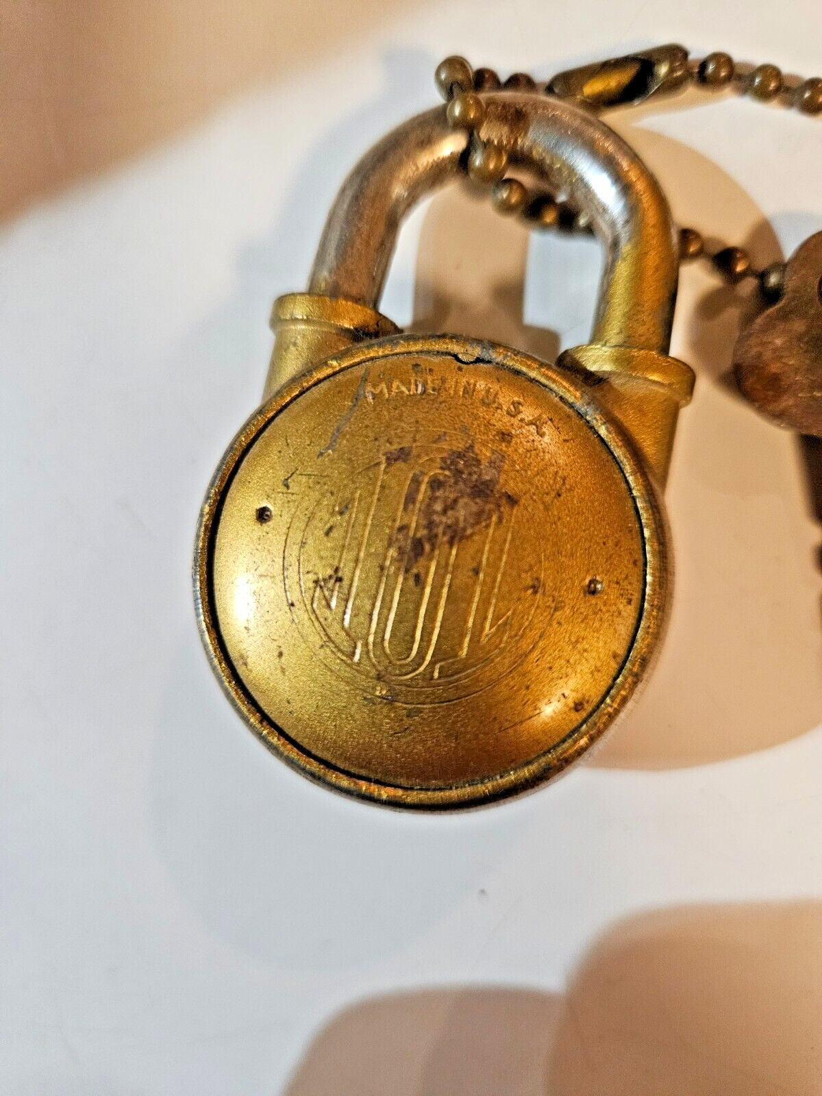 VINTAGE ANTIQUE LOCK & 2 Keys “101” MADE IN U.S.A.