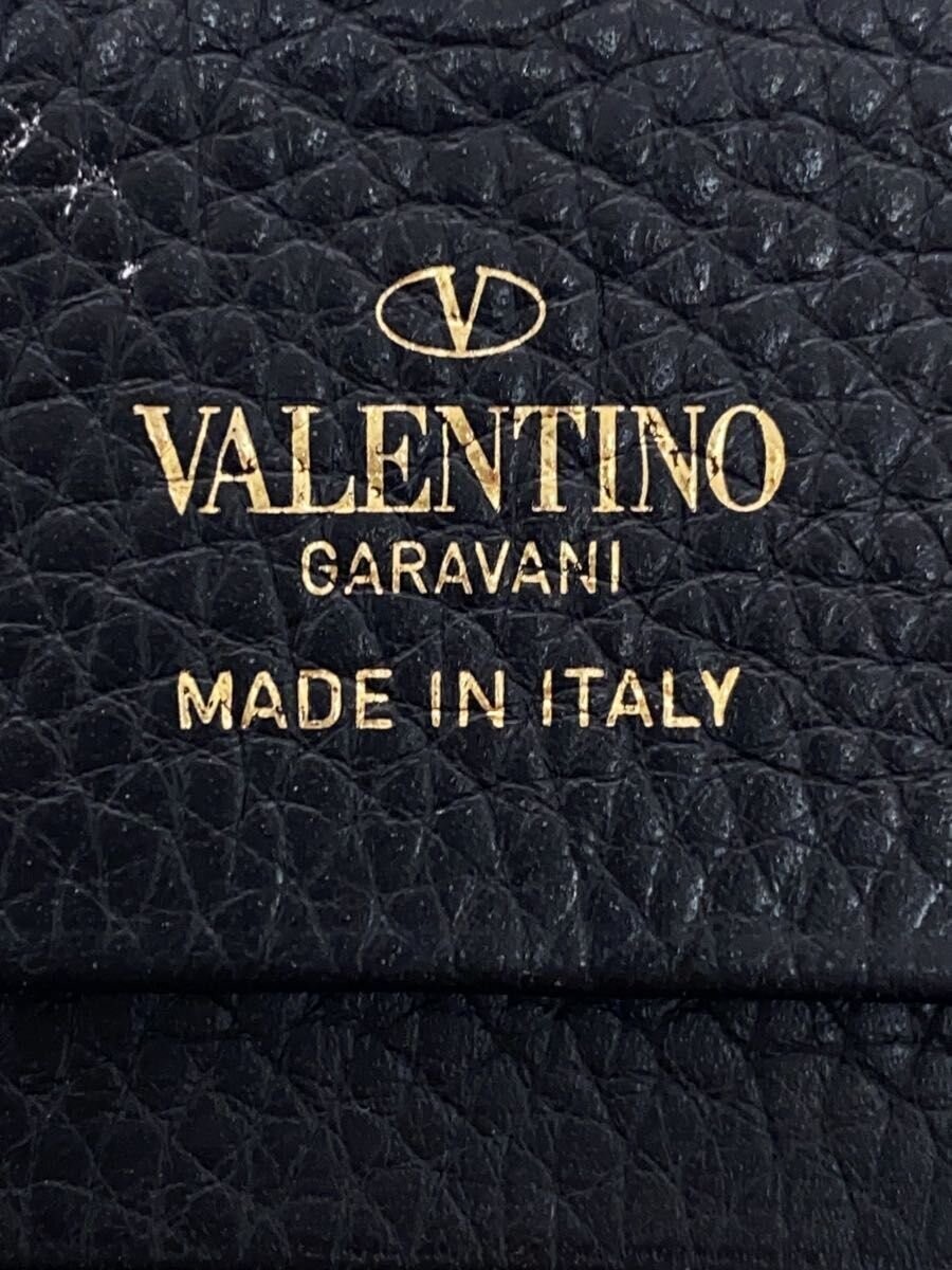 VALENTINO GARAVANI Rockstud Mini Wallet Black 8cm x 11cm x 3cm Used