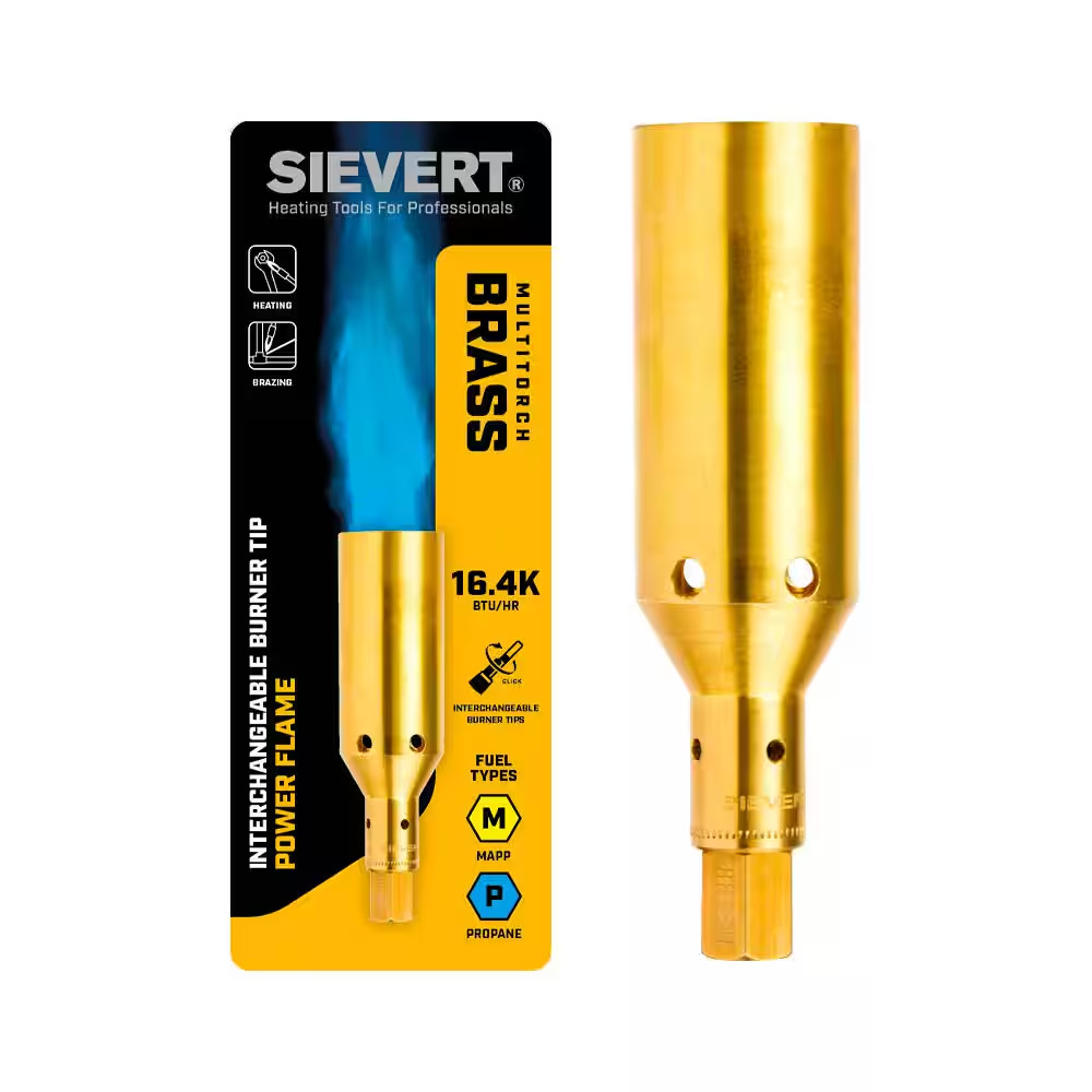 Multi-Torch Brass Interchangeable Power Burner Tip (Fuel Not Included)
