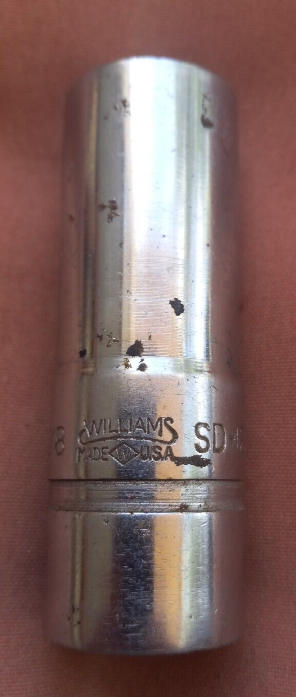 Vintage Williams Tools SD-1228T 7/8” 12 Point 1/2” Drive Deep Socket