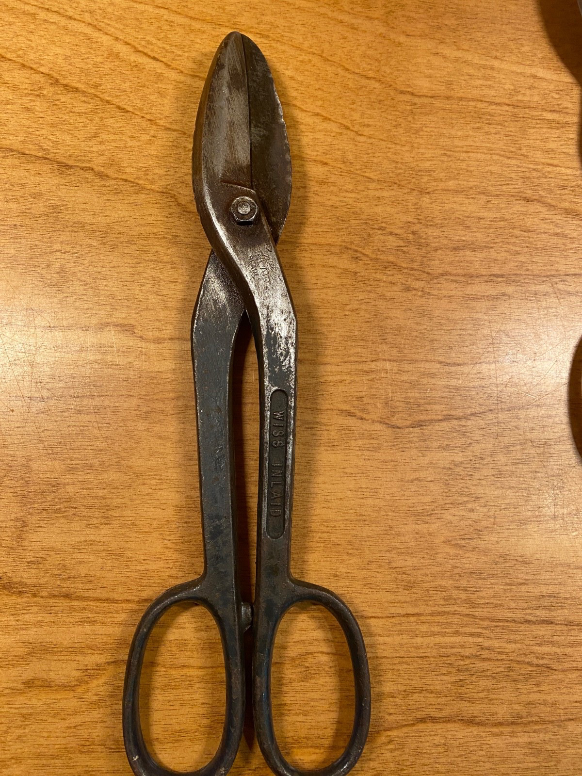 Vintage 12″ WISS V-19 & #-9 Tin Snips & ROYAL 12″ Tin Snips, USA (3-pc)