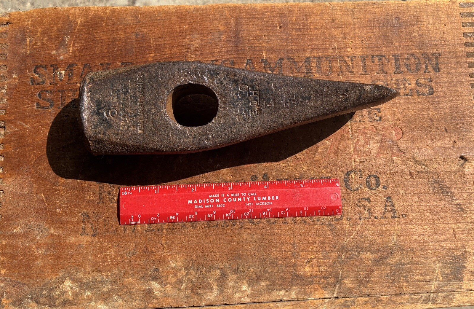 VTG EASCO USA 6 LB Splitting Maul Axe Head ONLY DROP FORGED HEAT TREATED
