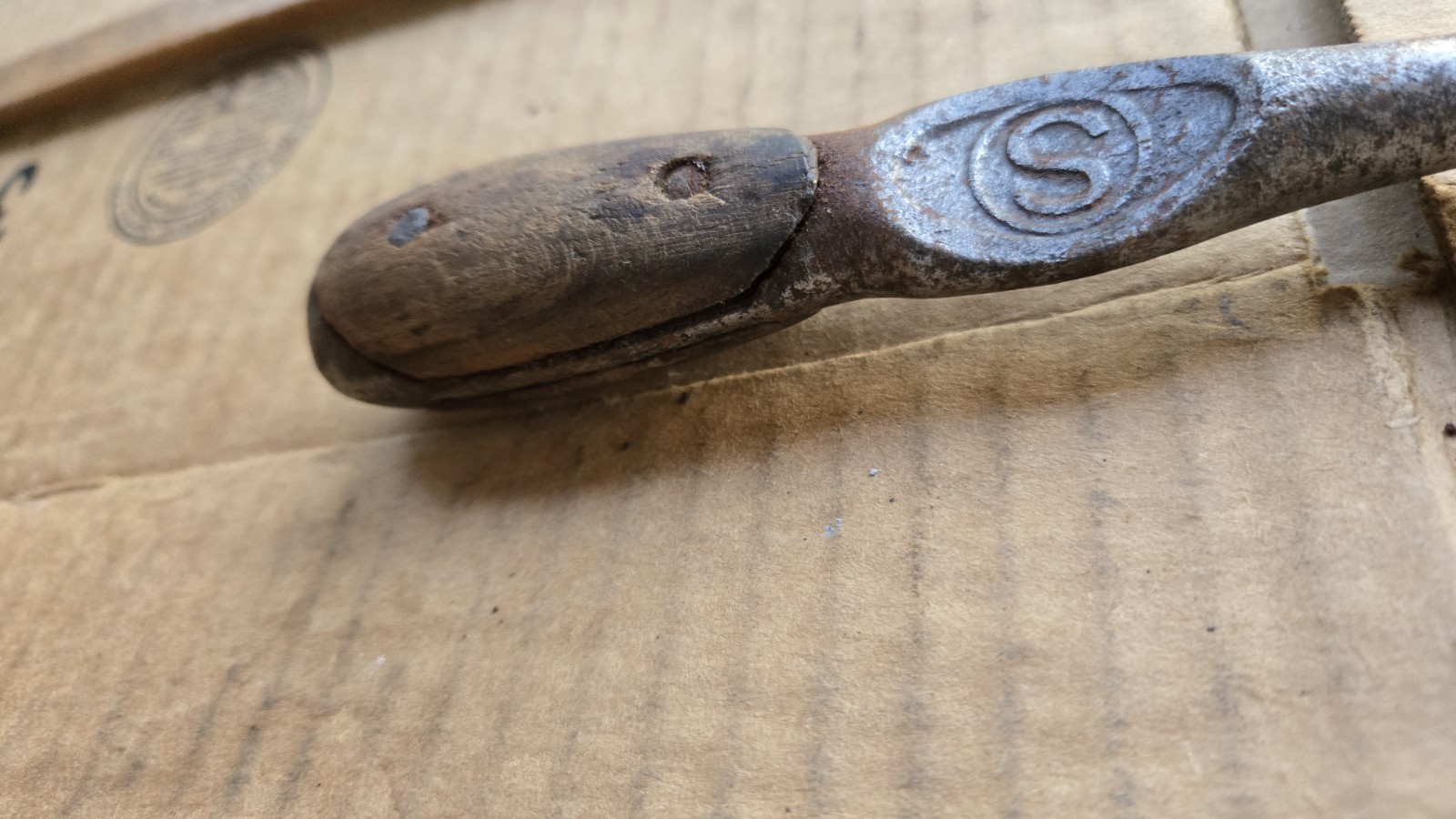 Antique Smith Gun Tool 10 In. Flanged Screwdriver Cleaned And Oiled Yrs Ago